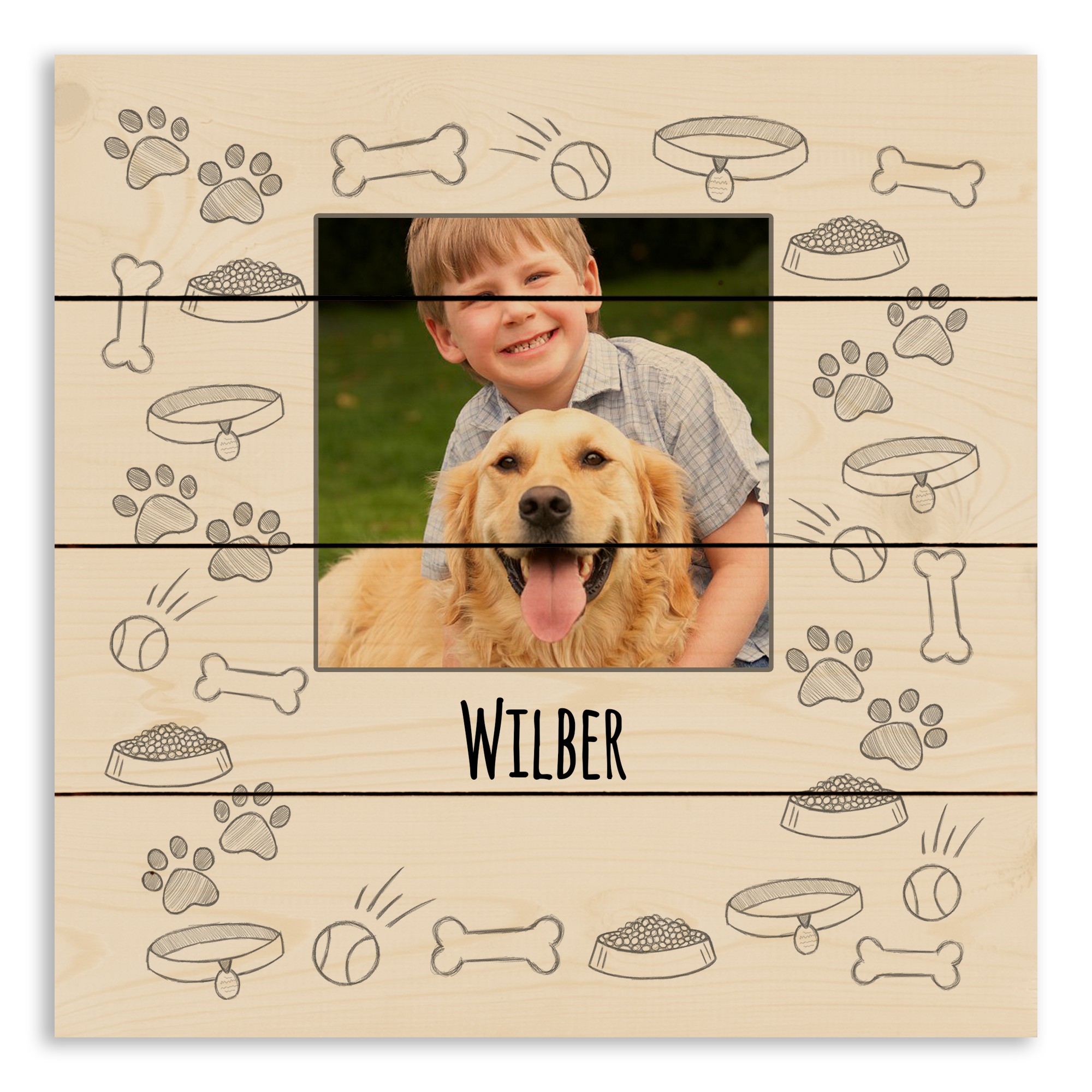 Dog Sketch 14x14 Personalized Pallet Wood Art