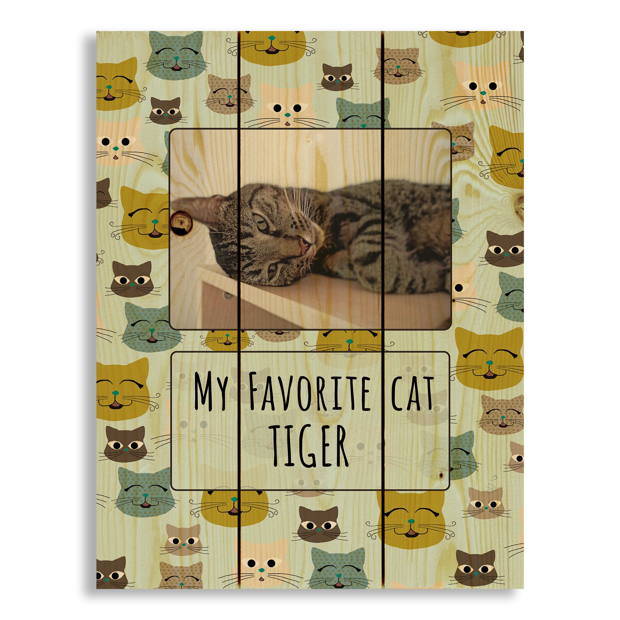 My Favorite Cat 10.5x14 Personalized Pallet Wood Art