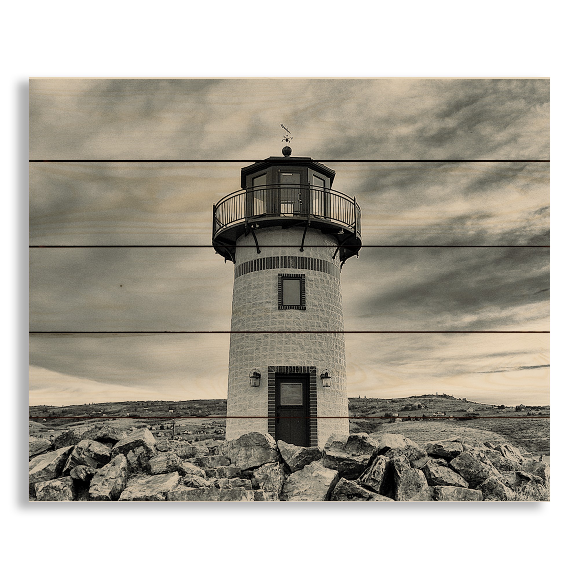 Stormy Lighthouse 22x18 Pallet Wood Art