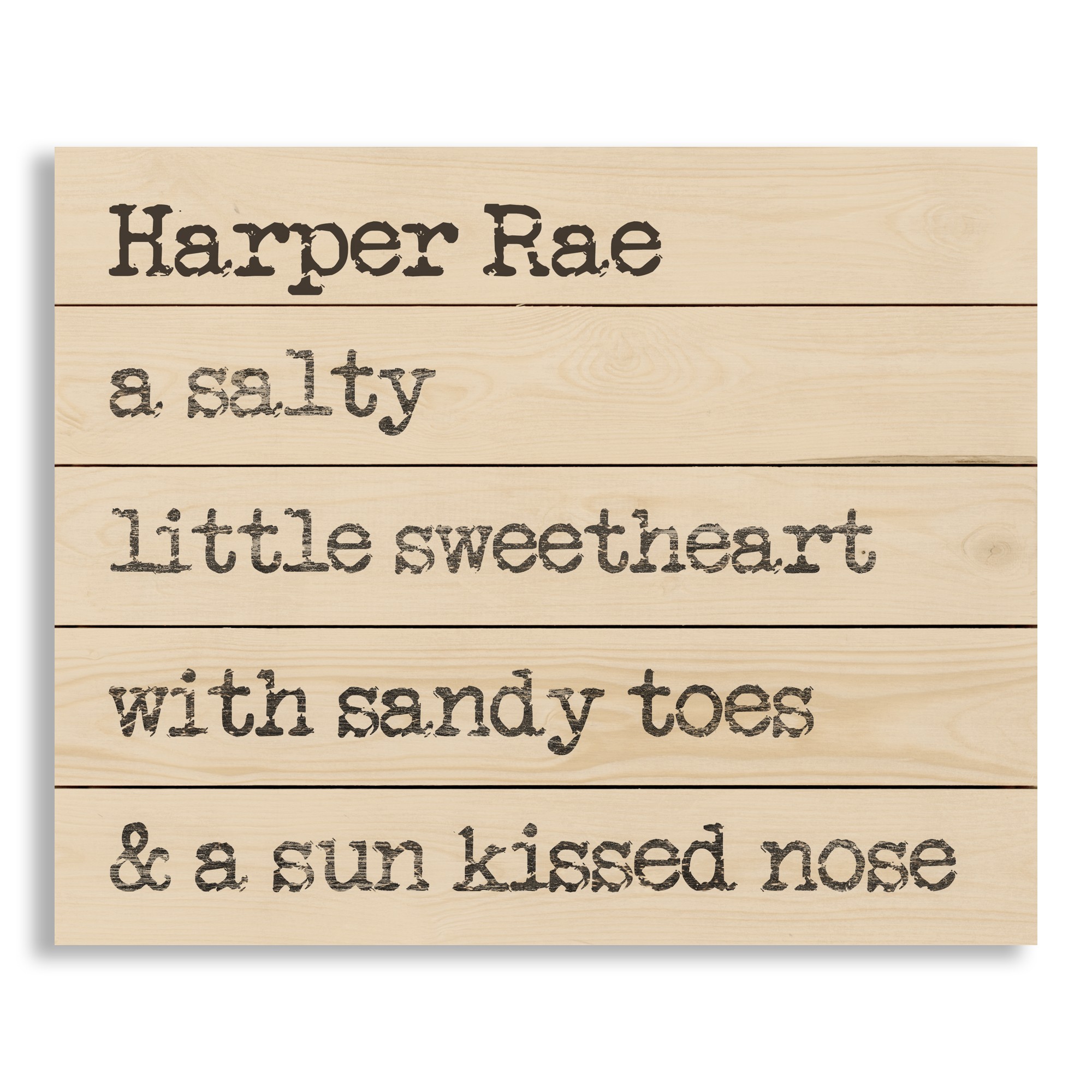 Beach Baby 22x18 Personalized Pallet Wood Art