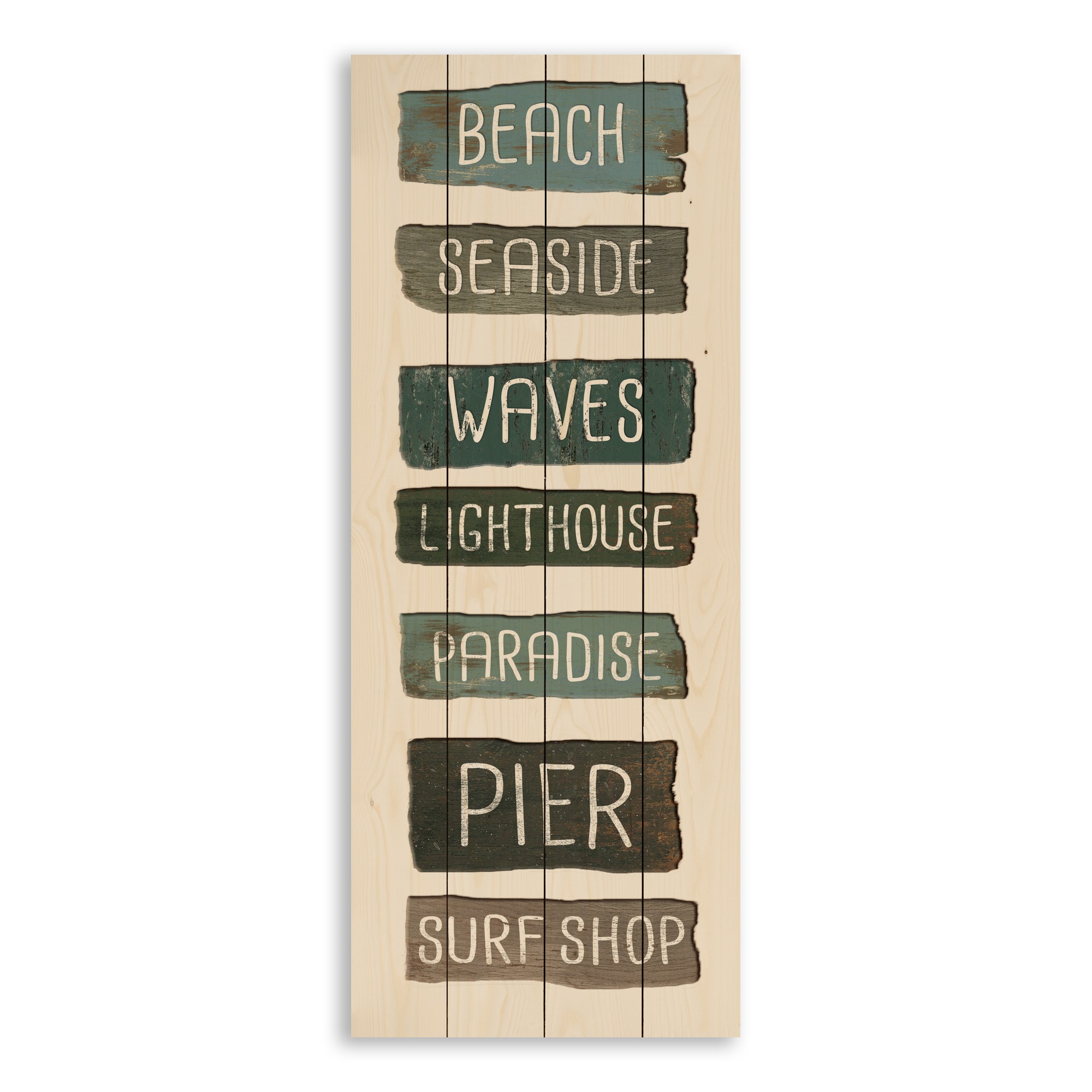 Beach Words 14x36 Personalized Pallet Wood Art