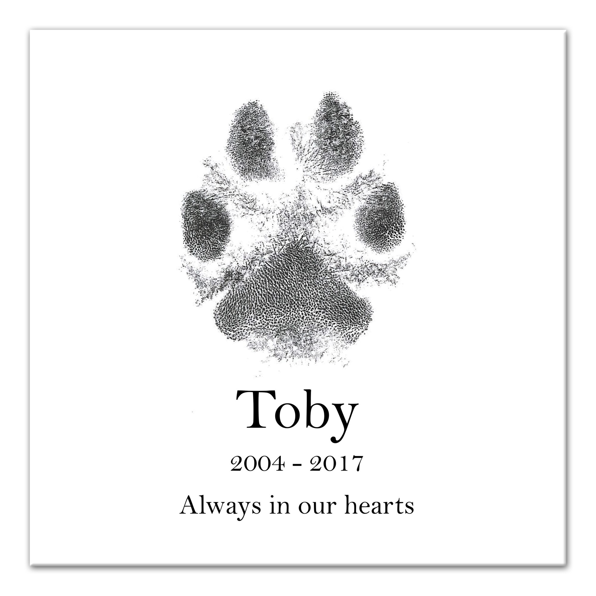 Personalized Dog Name Remembered Canvas Print