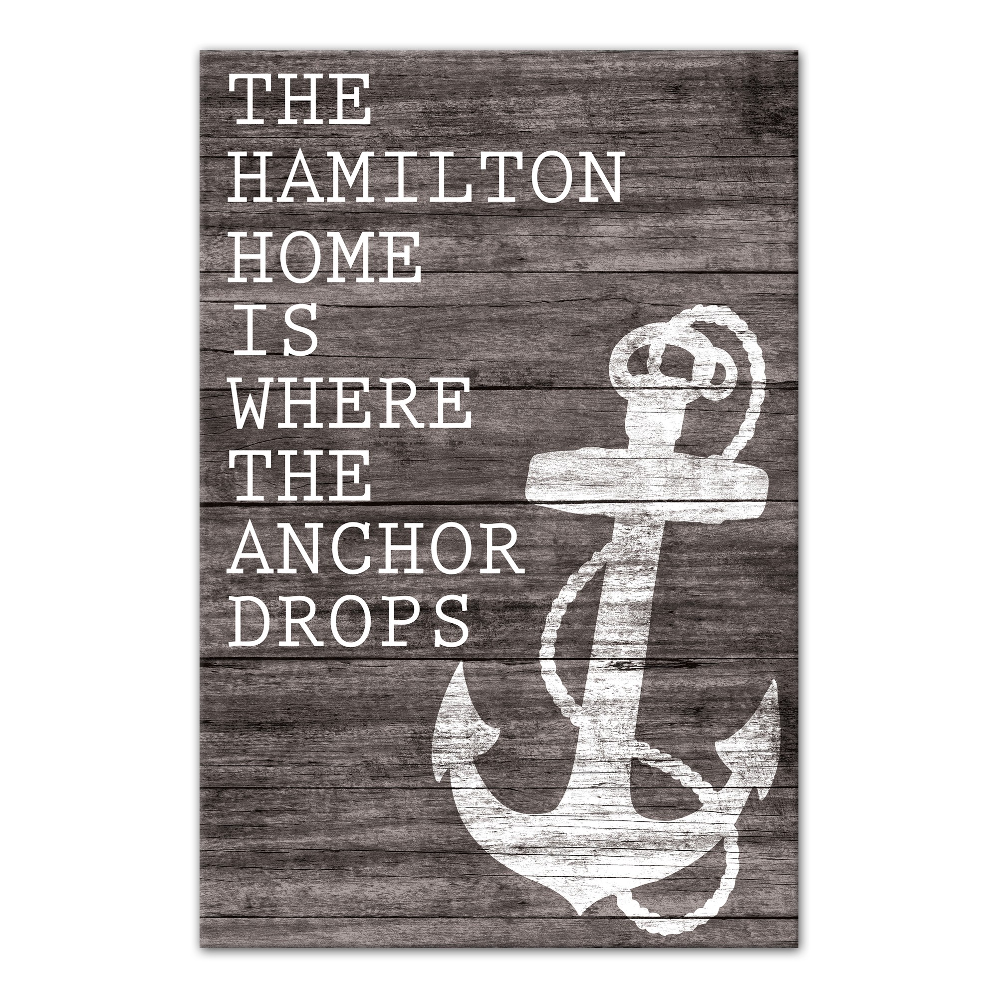 Personalized Name Where The Anchor Drops Canvas Print