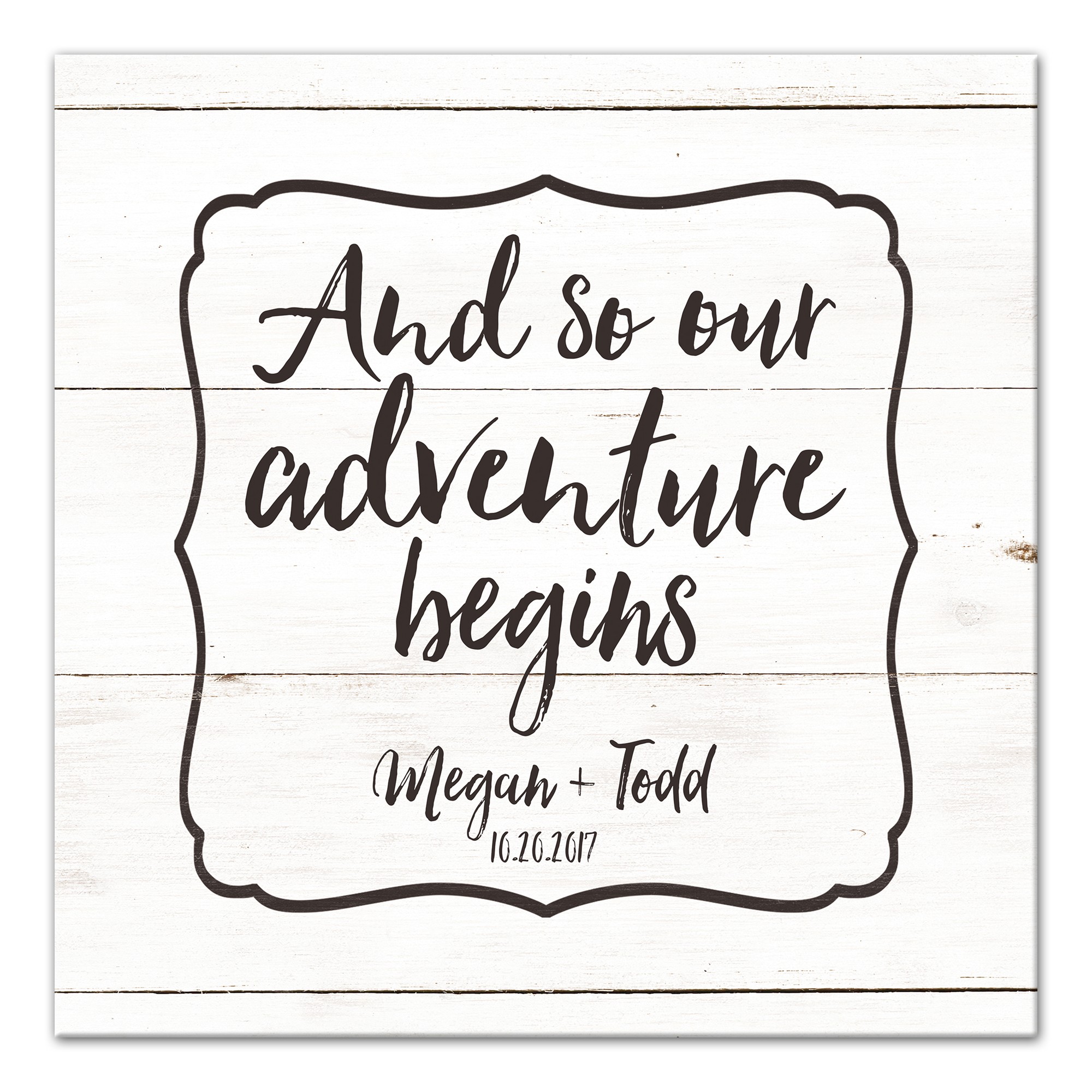 Personalized Name & Date Adventure Begins Canvas Print
