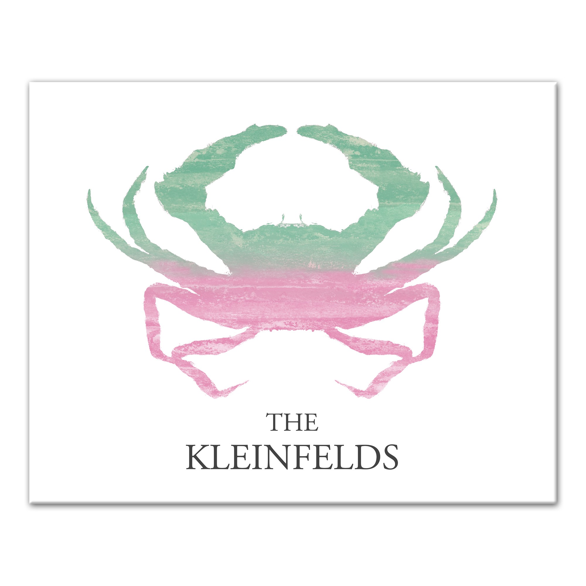 Tropical Crab 16x20 Personalized Canvas Wall Art