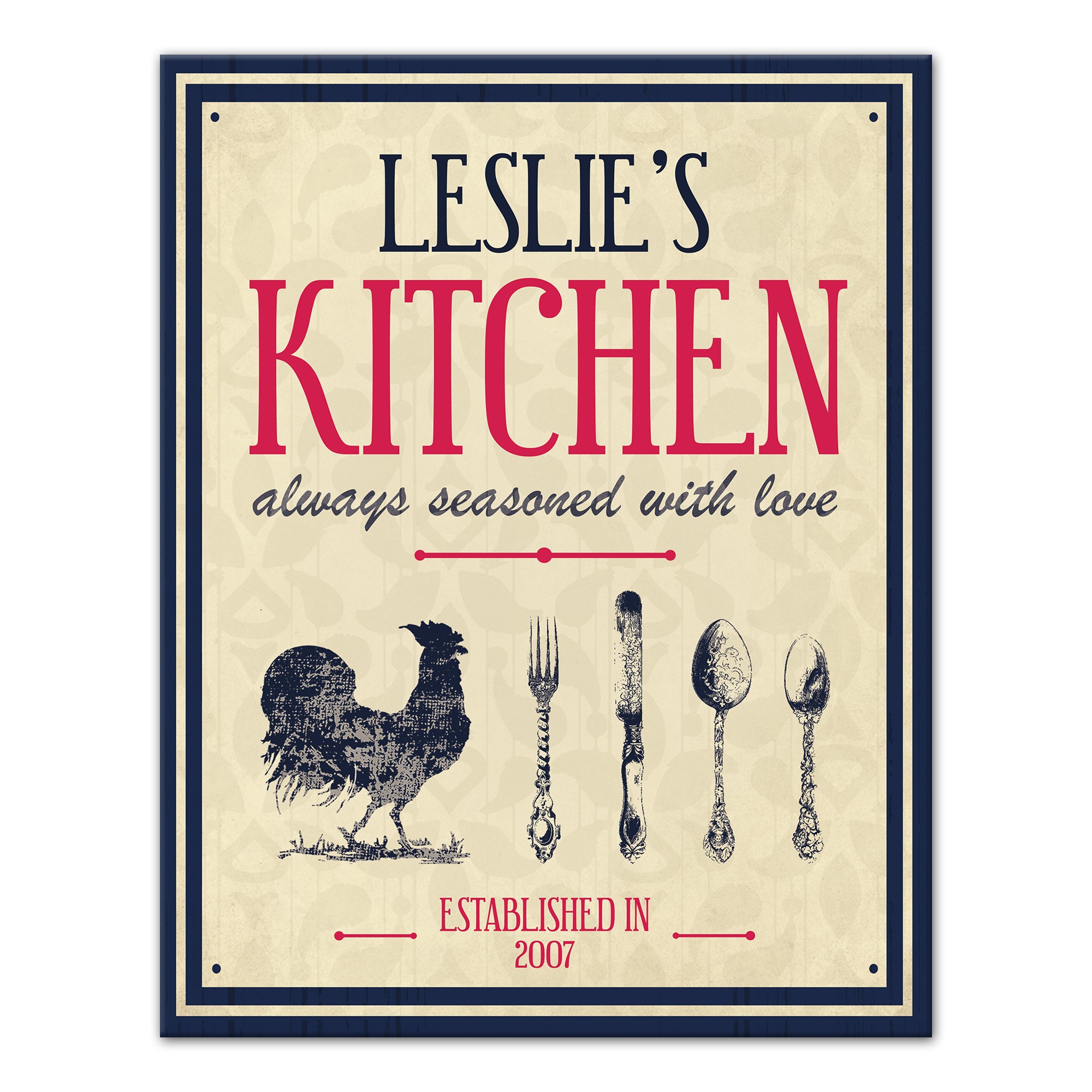 Custom Kitchen Sign 11x14 Personalized Canvas Wall Art