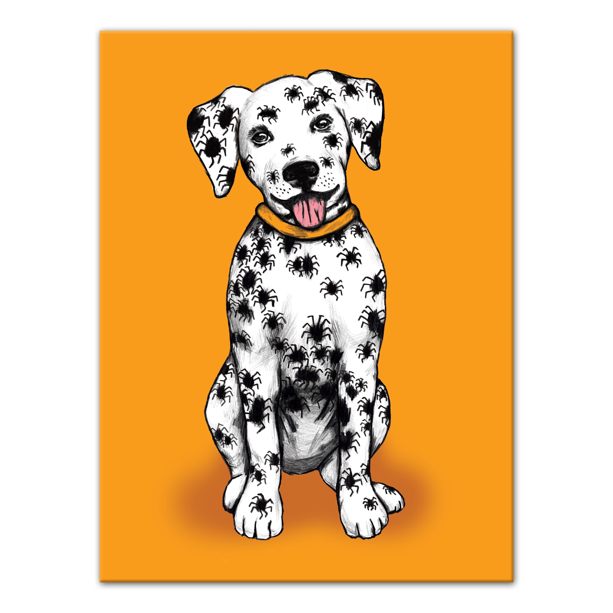 Halloween Spider Dalmation 18x24 Canvas Wall Art