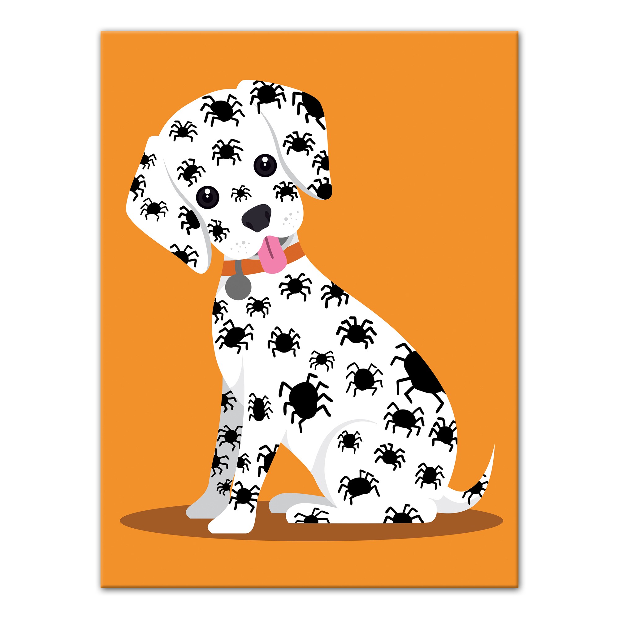 Halloween Spider Dalmatian 18x24 Canvas Wall Art