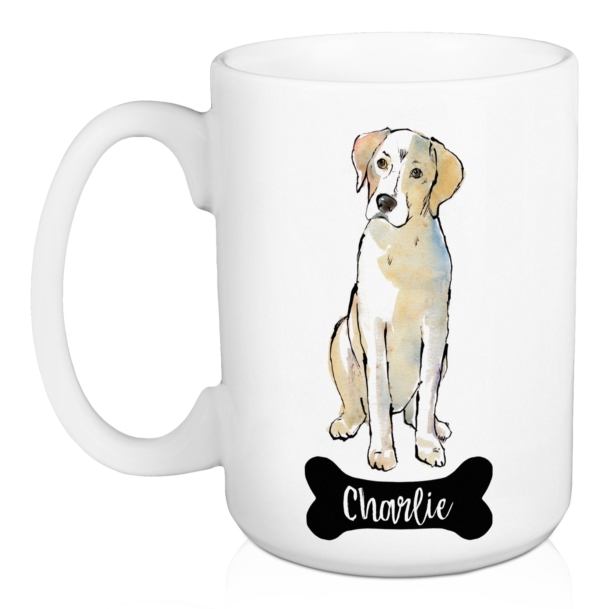Golden Retriever Dog Name 15 oz Personalized Mug