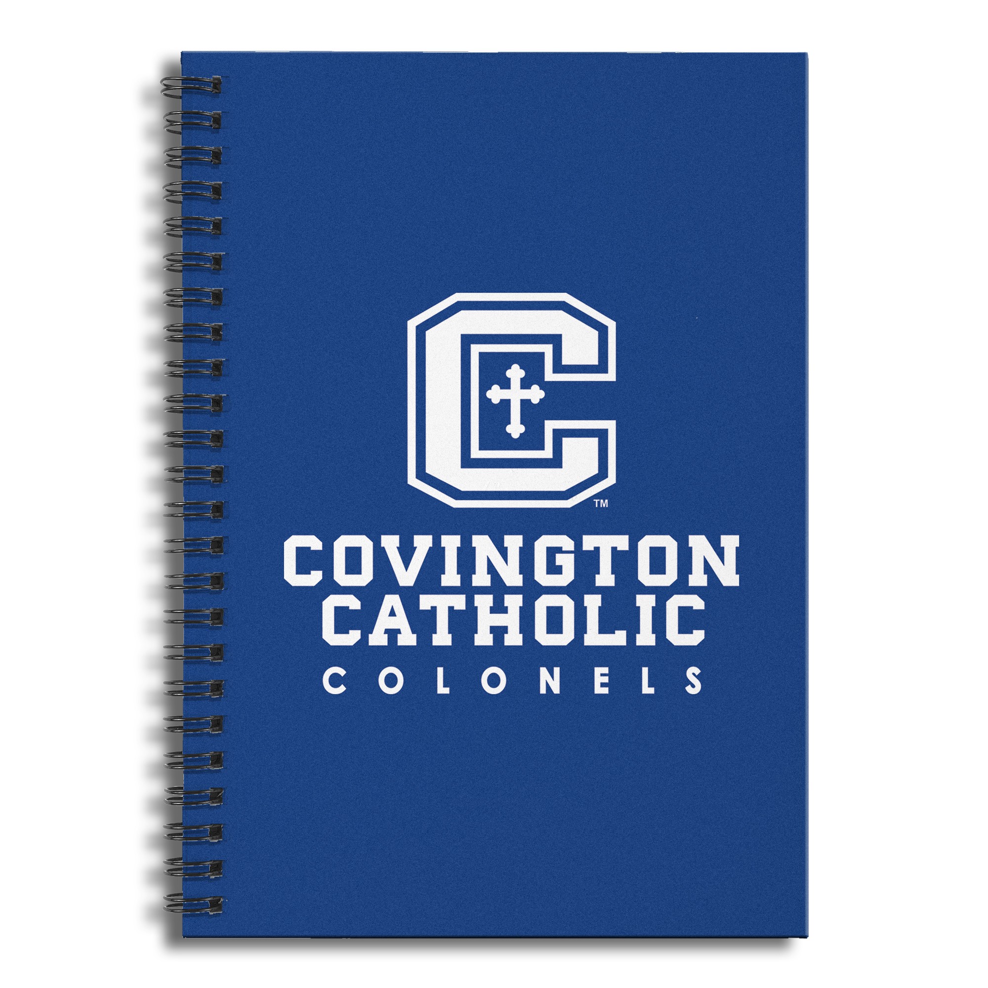 Cov Cath Blue and White 6x8 Ruled Spiral Notebook