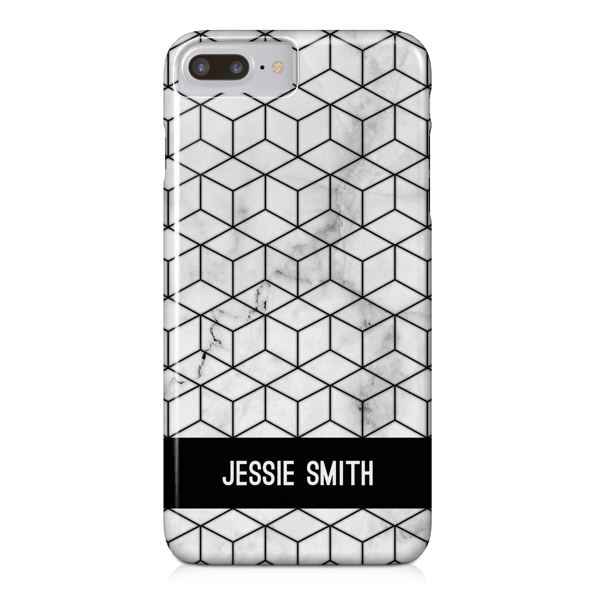 Black Box Marble iPhone 7 Plus Personalized Barely There Case