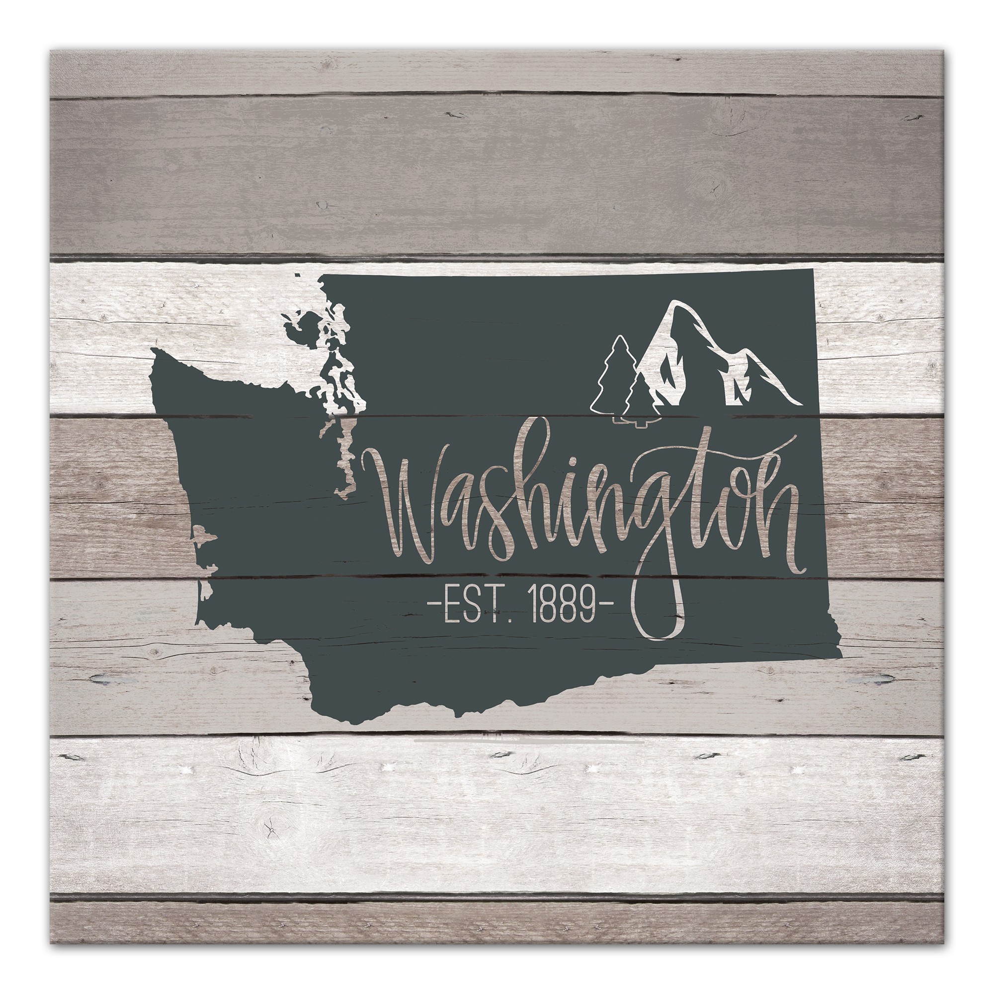 Washington Established 16x16 Canvas Wall Art