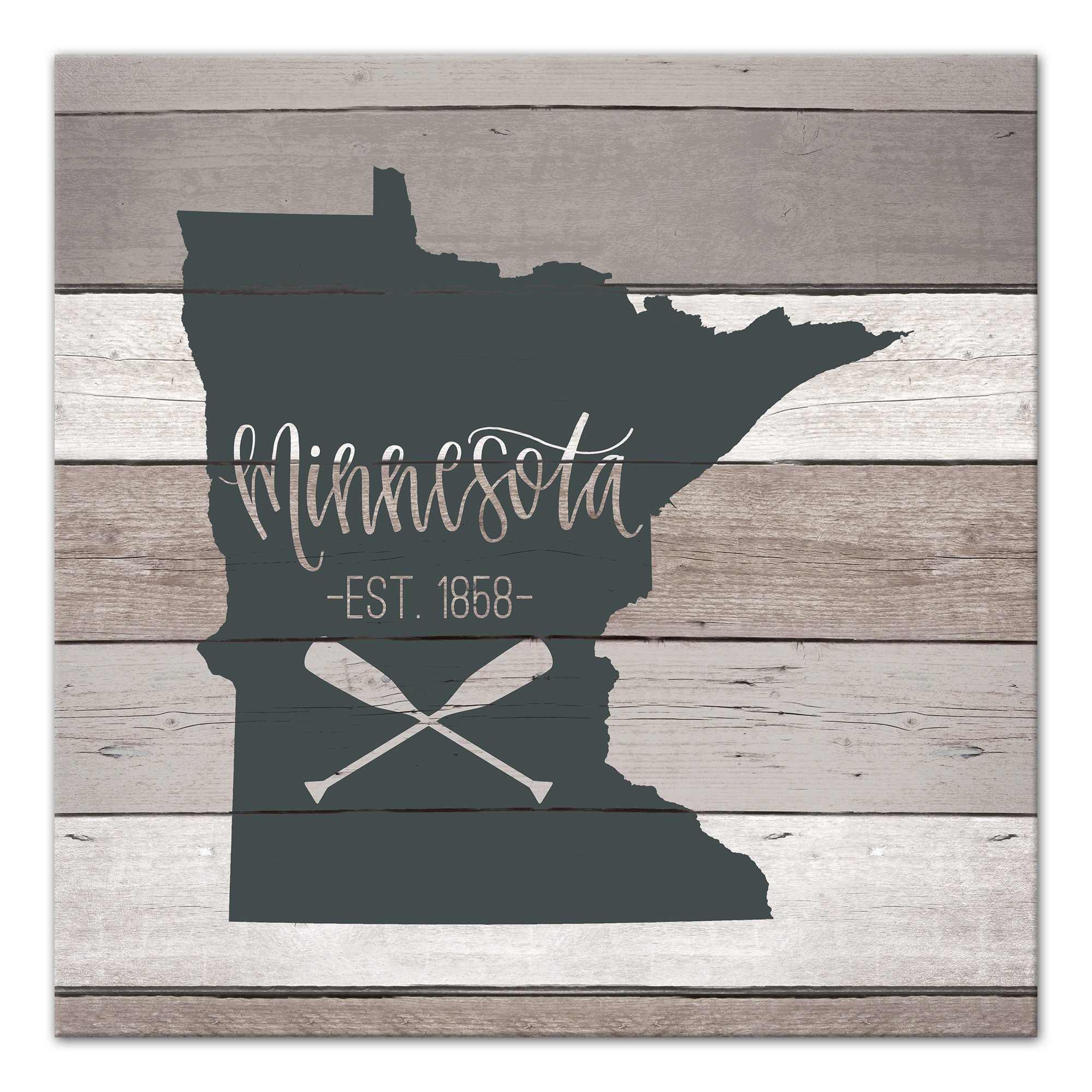 Minnesota Established 16x16 Canvas Wall Art