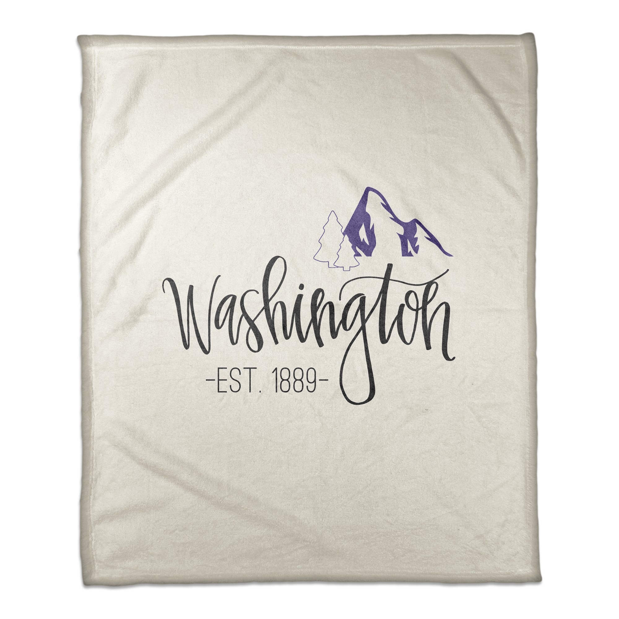 Washington Established 50x60 Coral Fleece Blanket