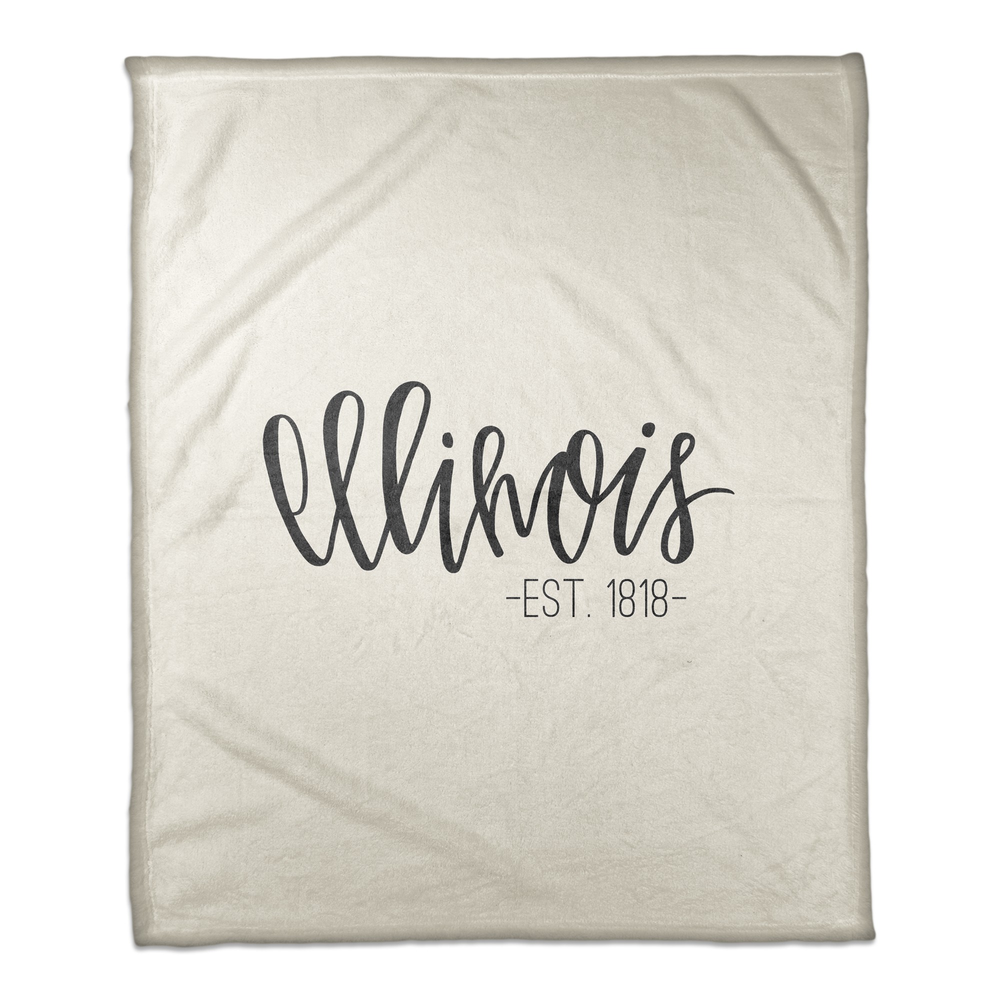 Illinois Established 50x60 Coral Fleece Blanket