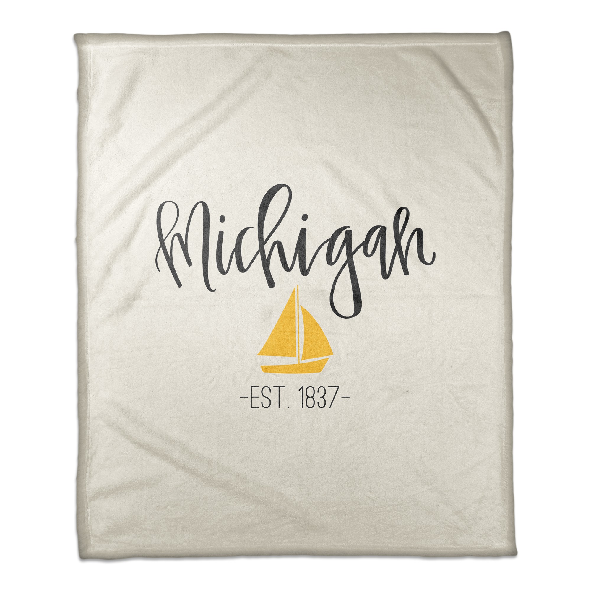 Michigan Established 50x60 Coral Fleece Blanket