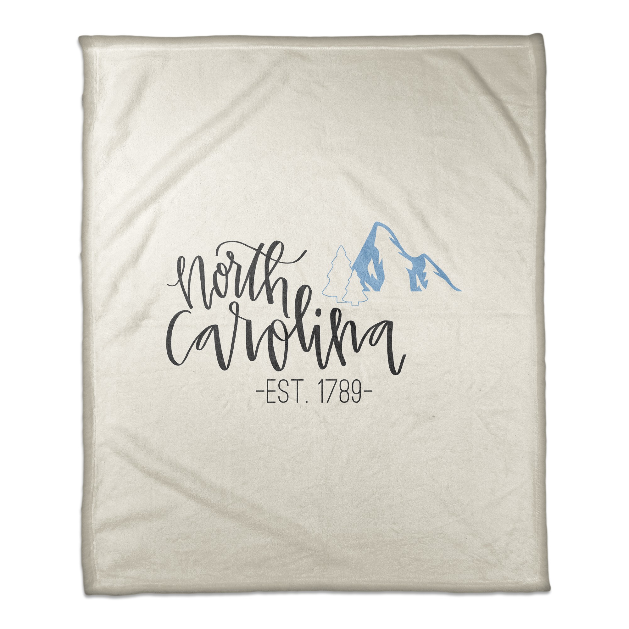 North Carolina Established 50x60 Coral Fleece Blanket