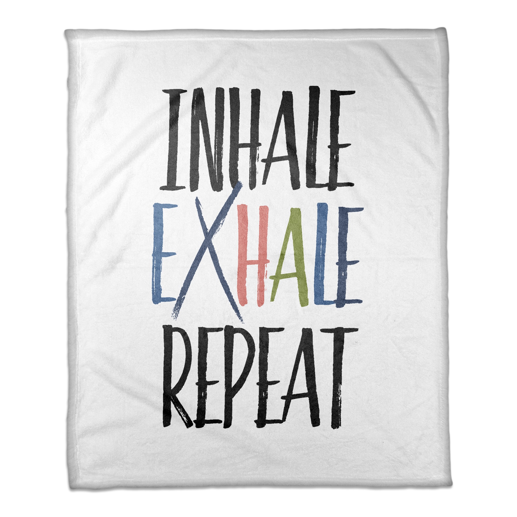 Inhale Exhale Repeat 50x60 Coral Fleece Blanket