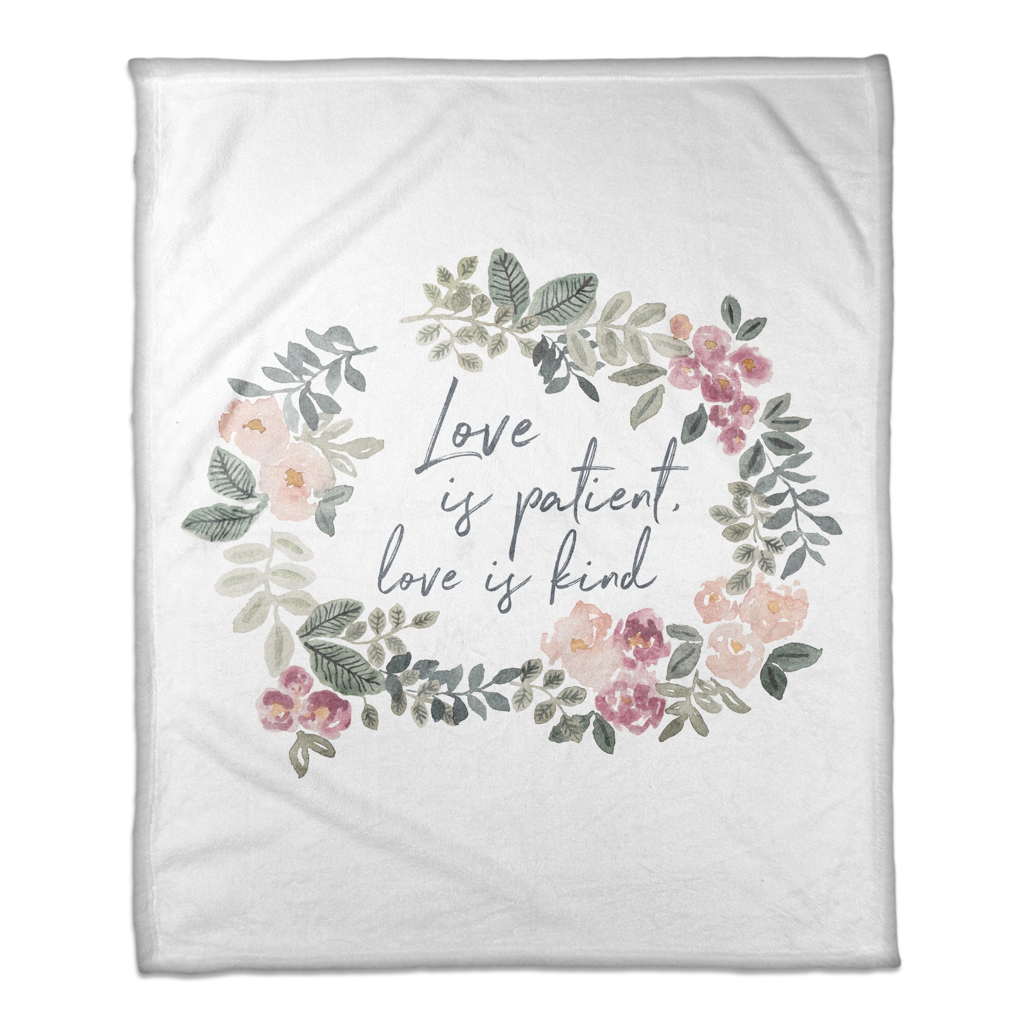 Love is Patient Love is Kind 50x60 Coral Fleece Blanket