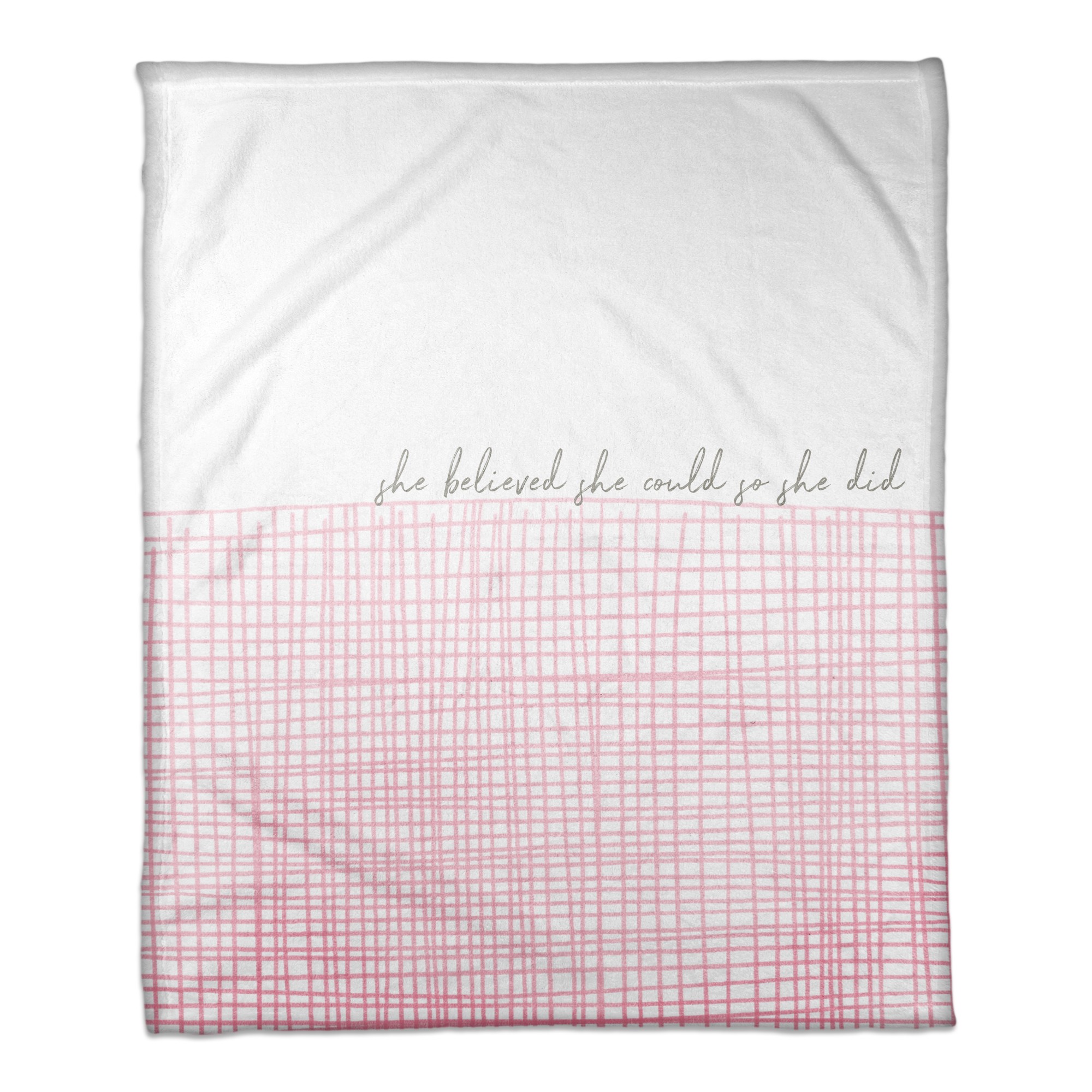 She Believed she Could so she Did 50x60 Coral Fleece Blanket