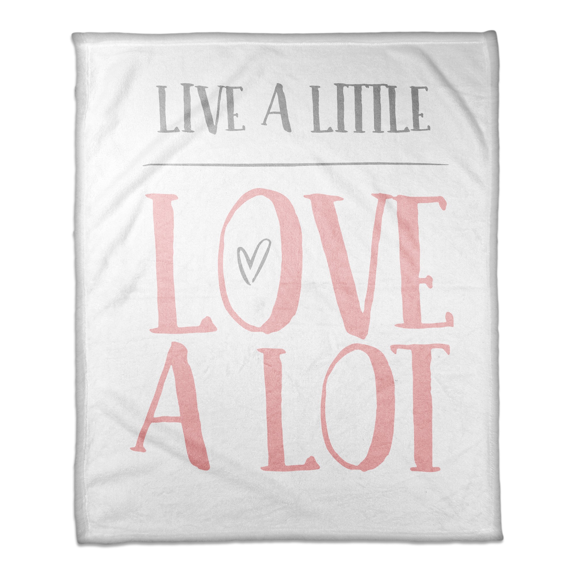 Live a Little Love a Lot 50x60 Coral Fleece Blanket
