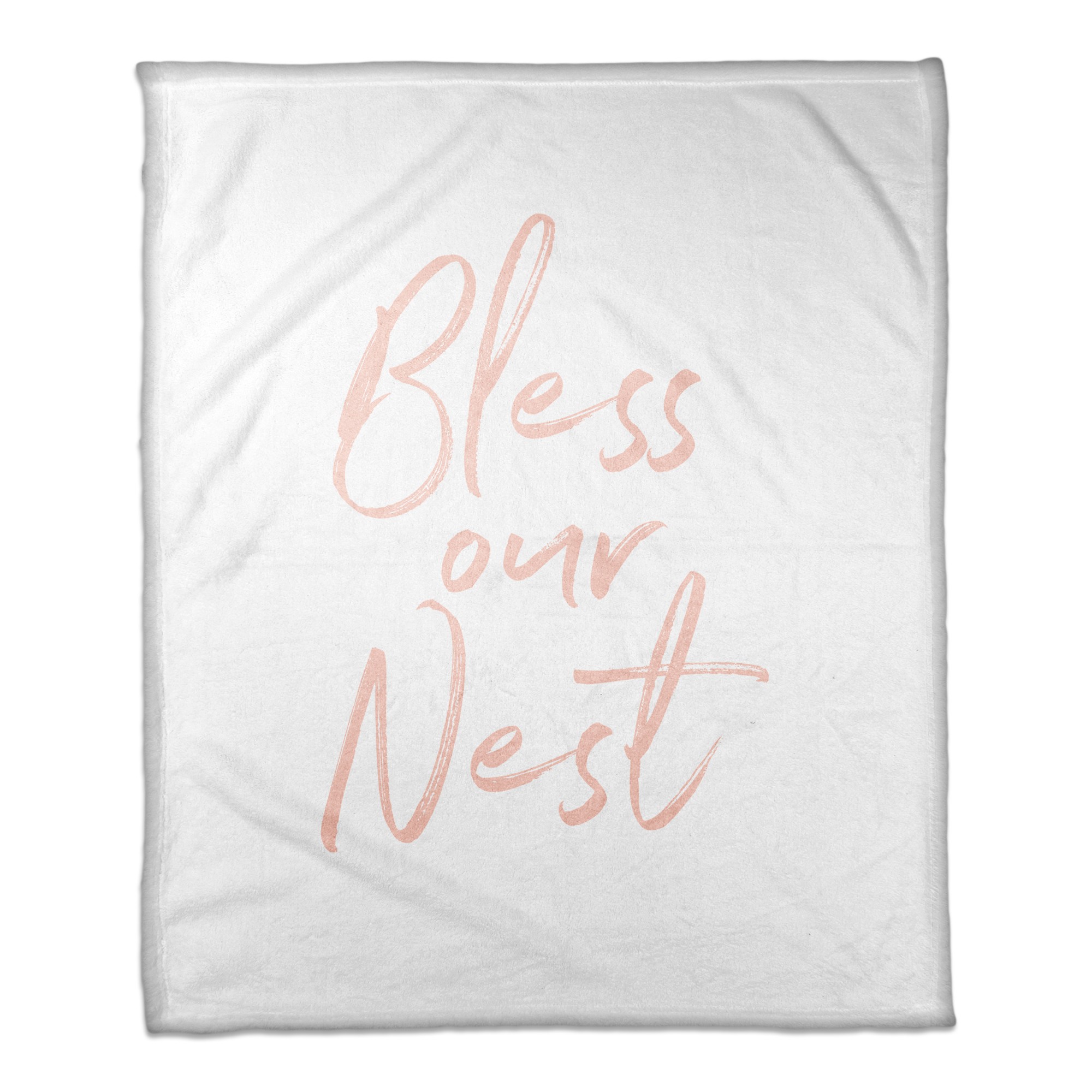 Bless Our Nest 50x60 Coral Fleece Blanket