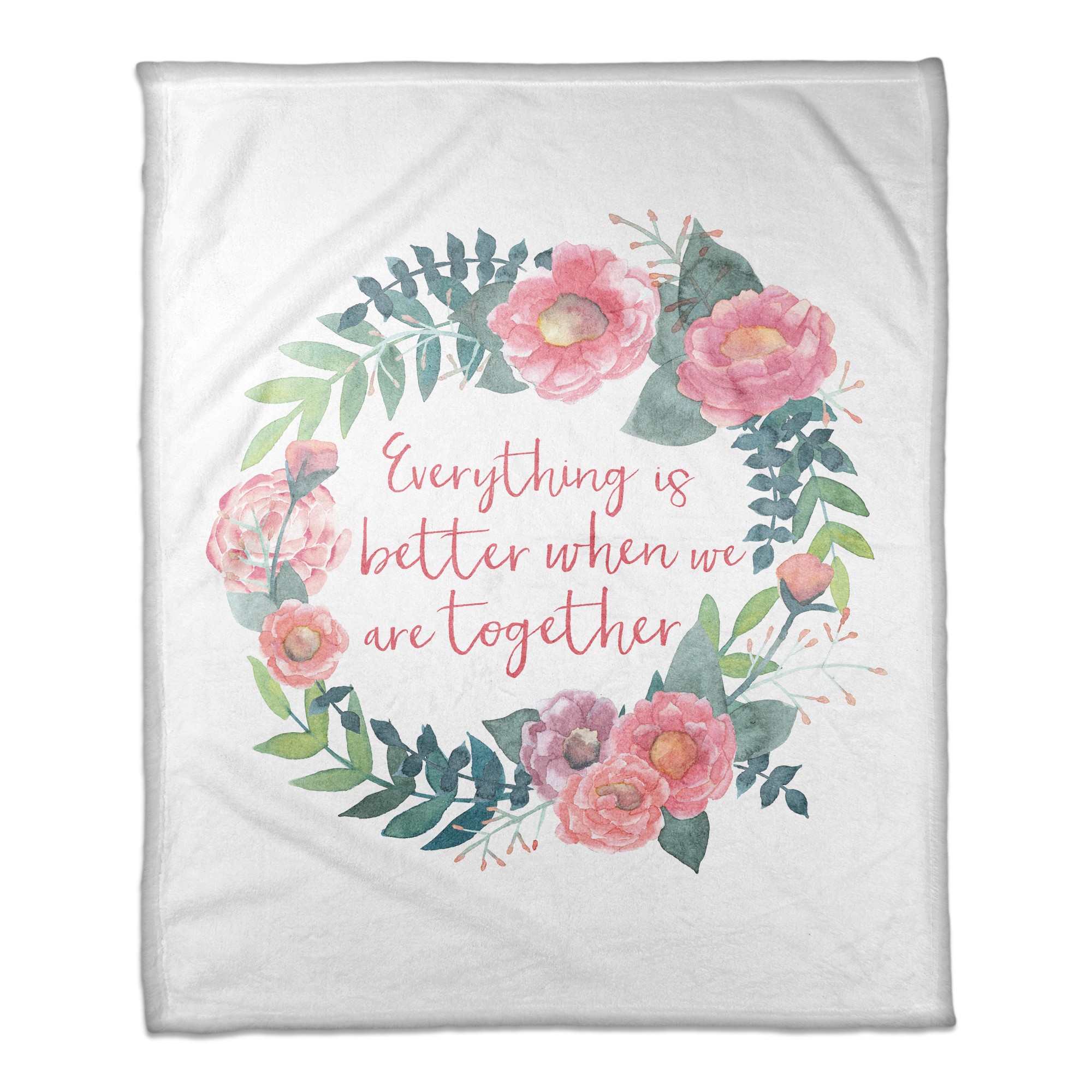 Everything is Better 50x60 Coral Fleece Blanket