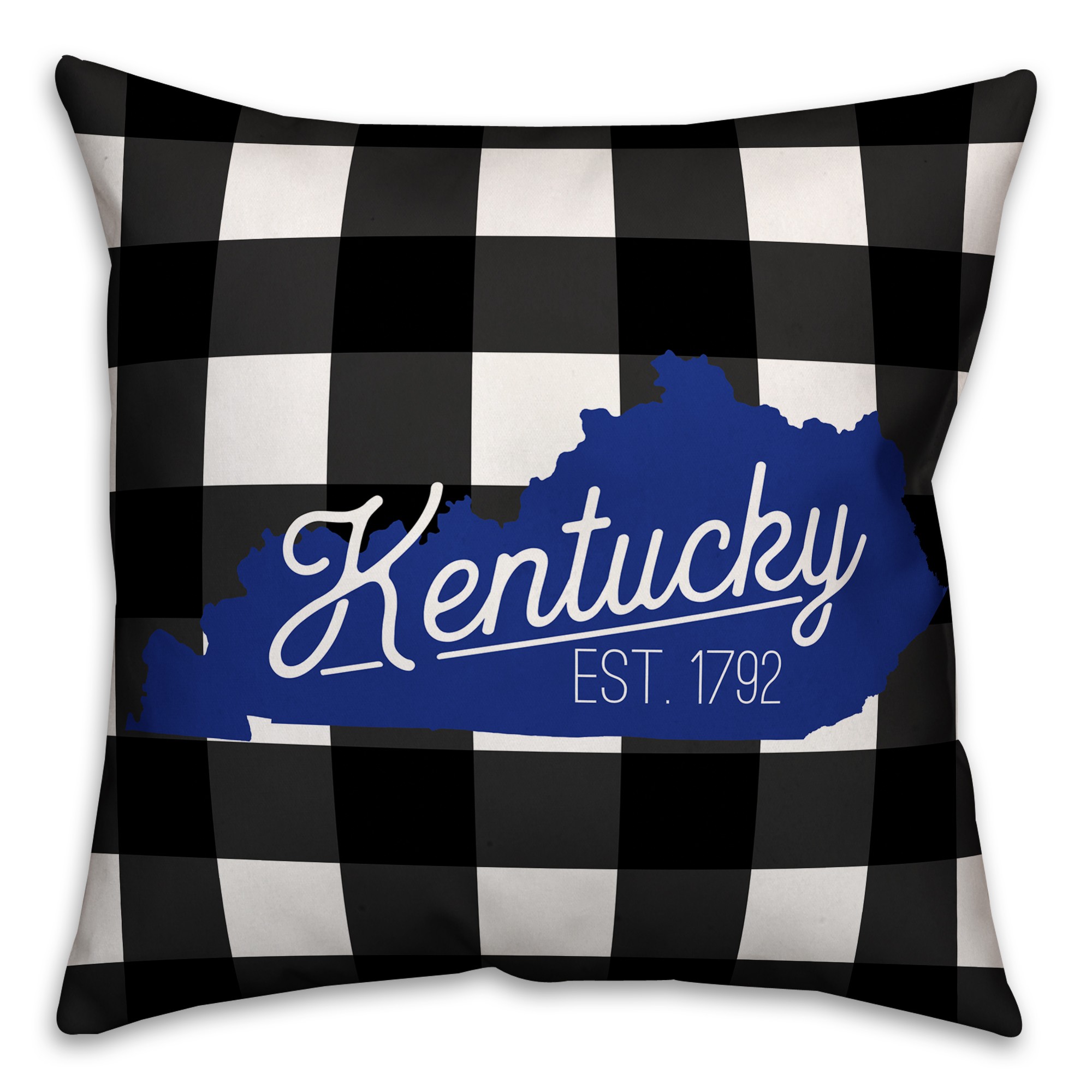 Kentucky Buffalo Check 18x18 Spun Poly Pillow