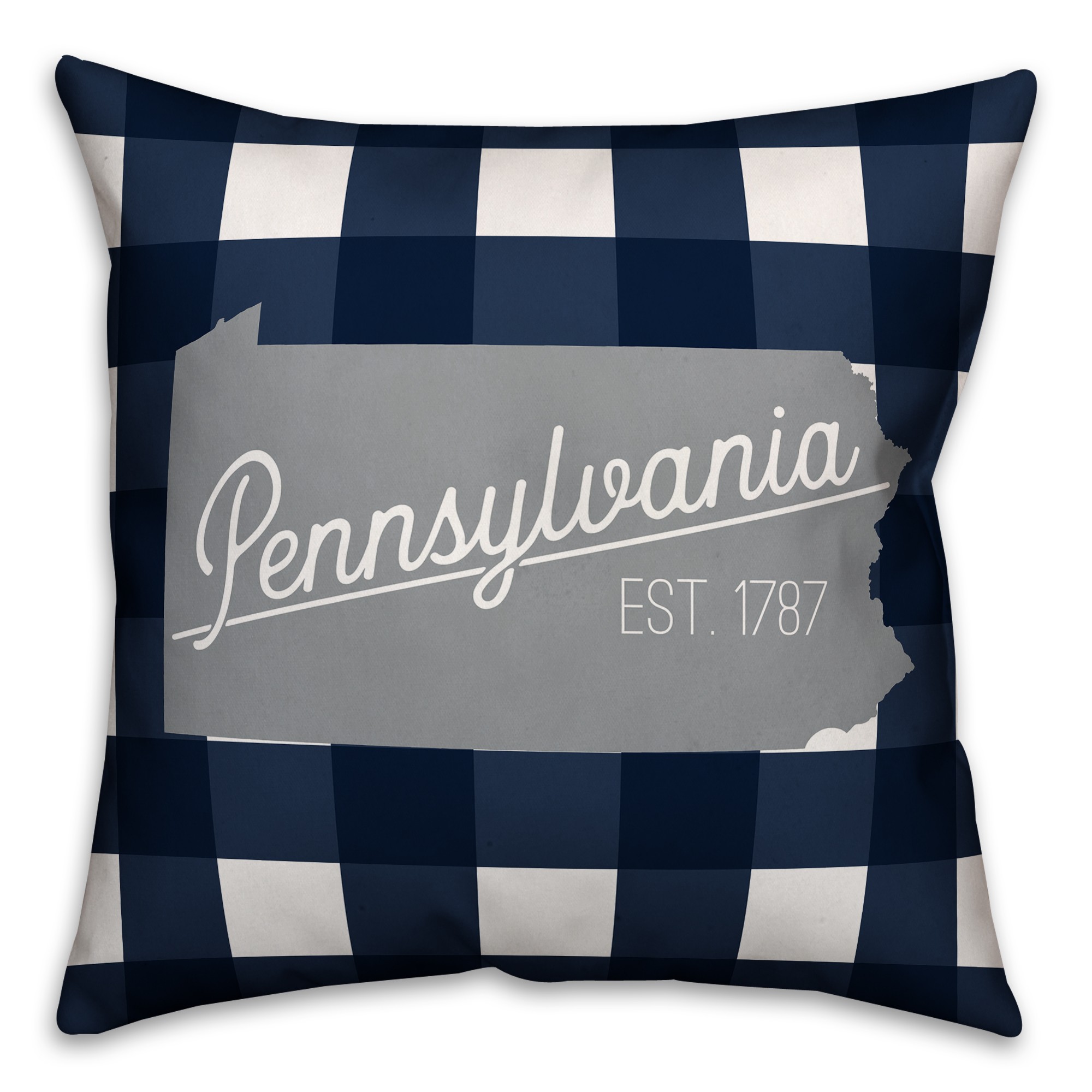 Pennsylvania Buffalo Check 18x18 Spun Poly Pillow