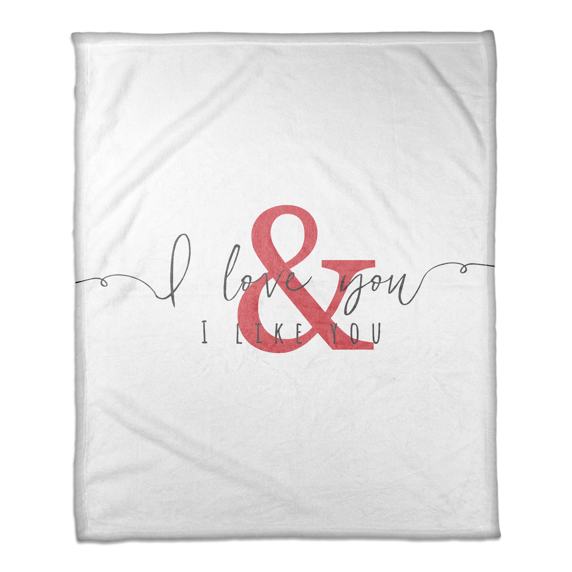 I Love You & I Like You Red 50x60 Coral Fleece Blanket