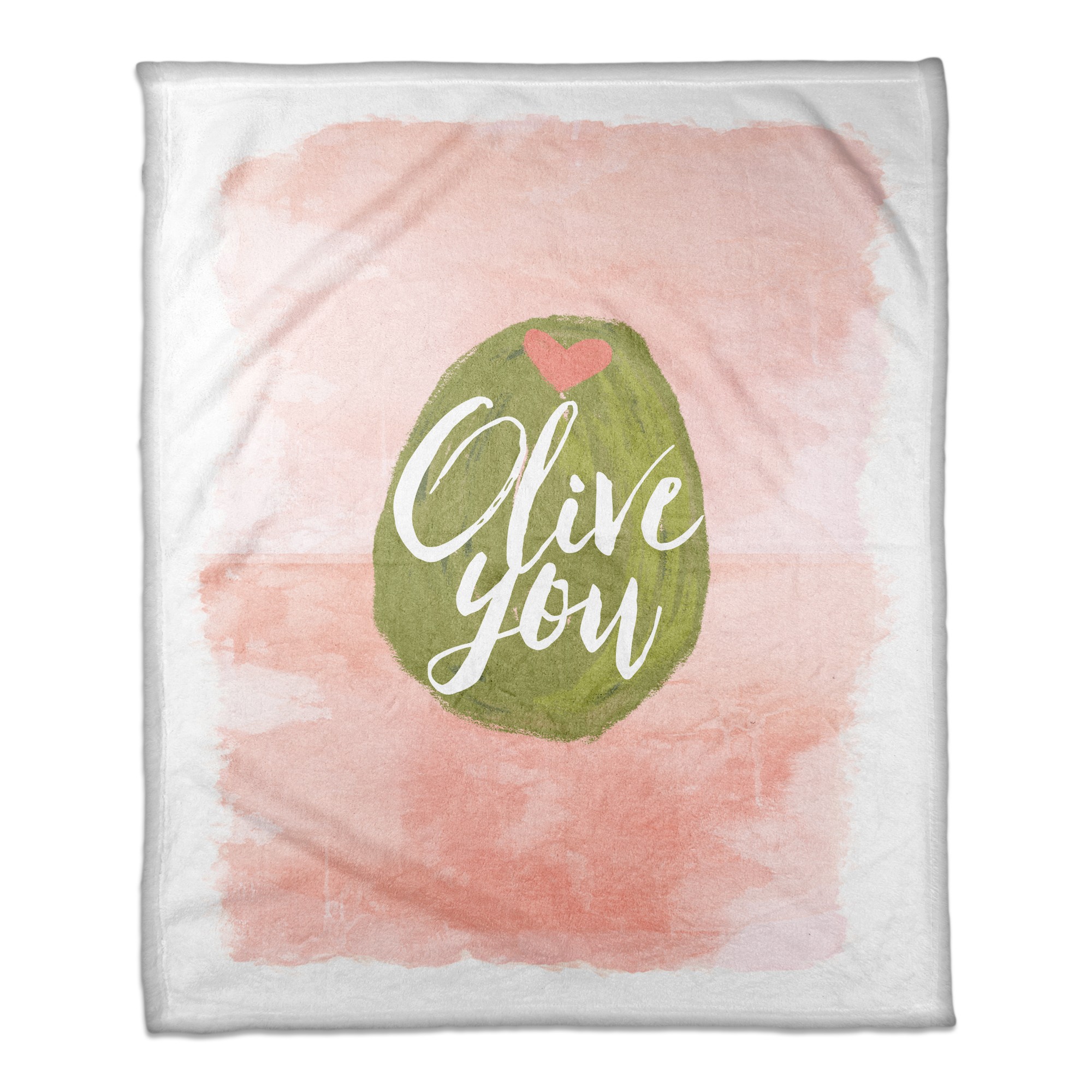 Olive You 50x60 Coral Fleece Blanket