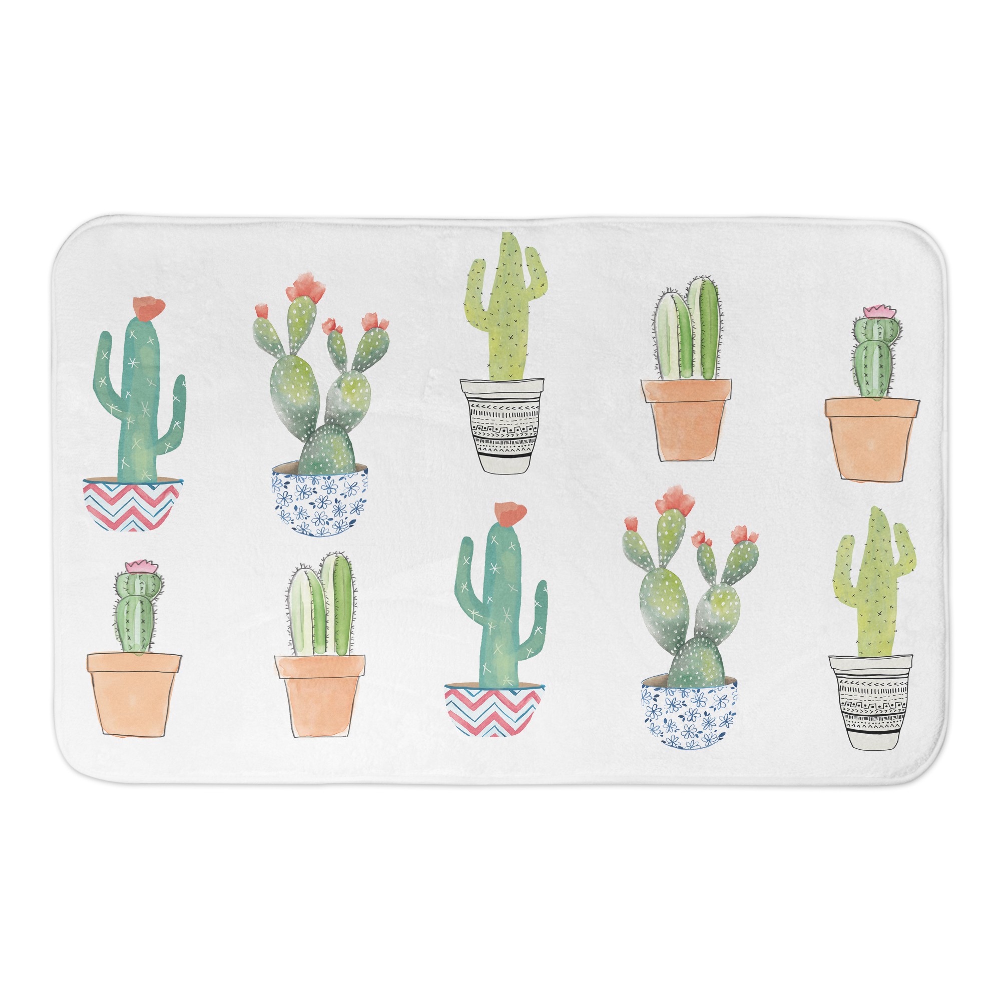 Cacti Buddies 34x21 Bath Mat