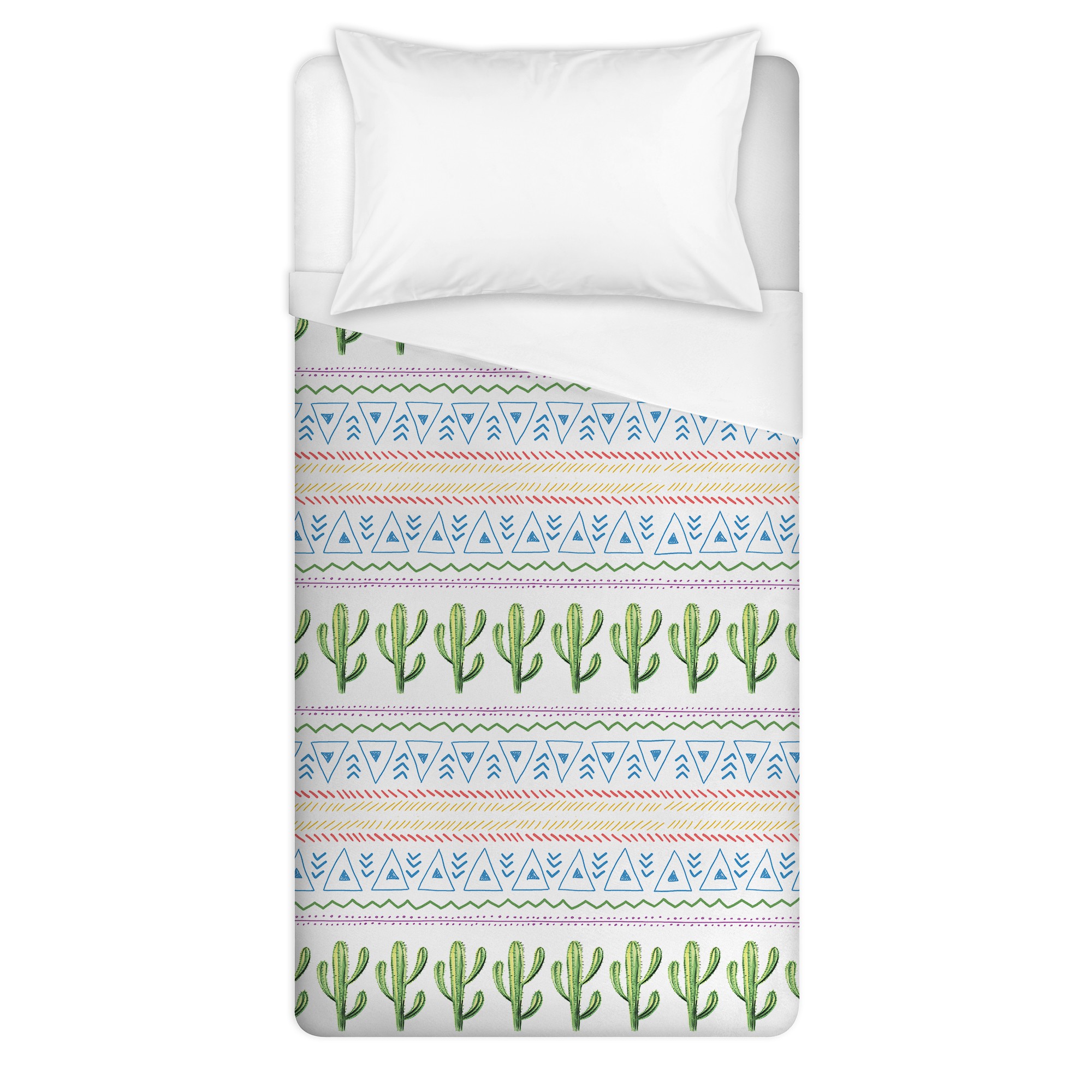 Aztec Cactus Twin Brushed Poly Duvet