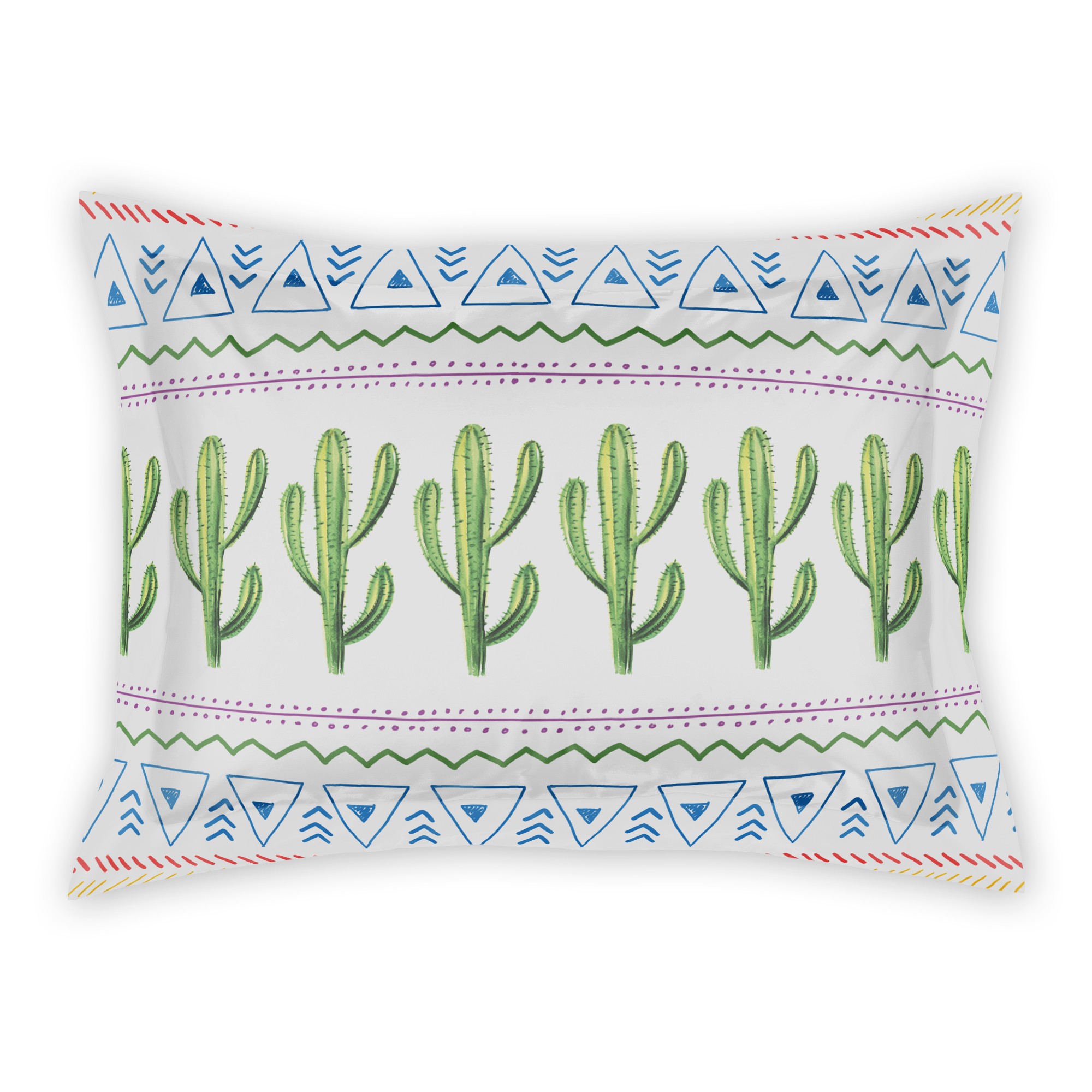 Aztec Cactus Standard Brushed Poly Sham