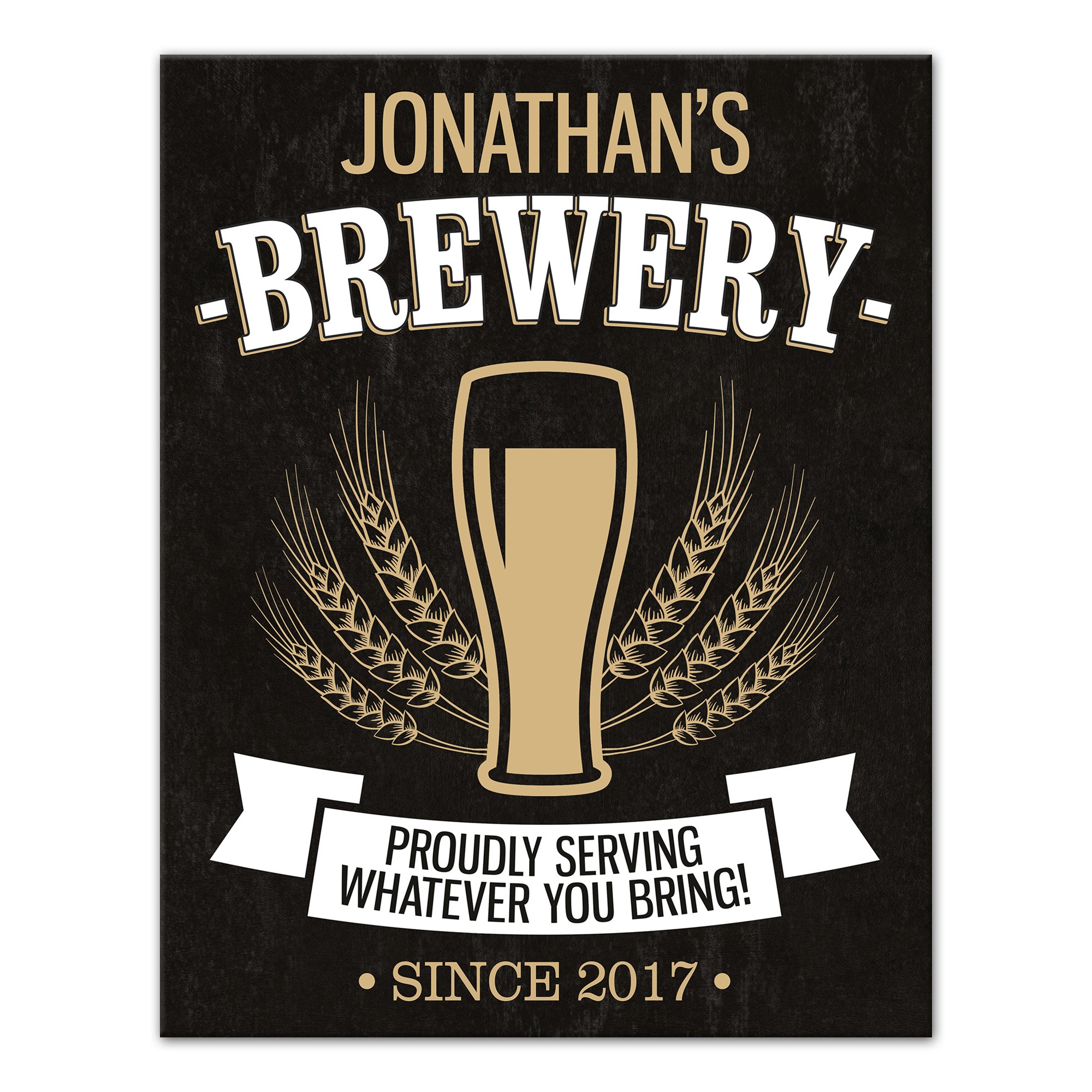 Brewery 11x14 Personalized Canvas Wall Art