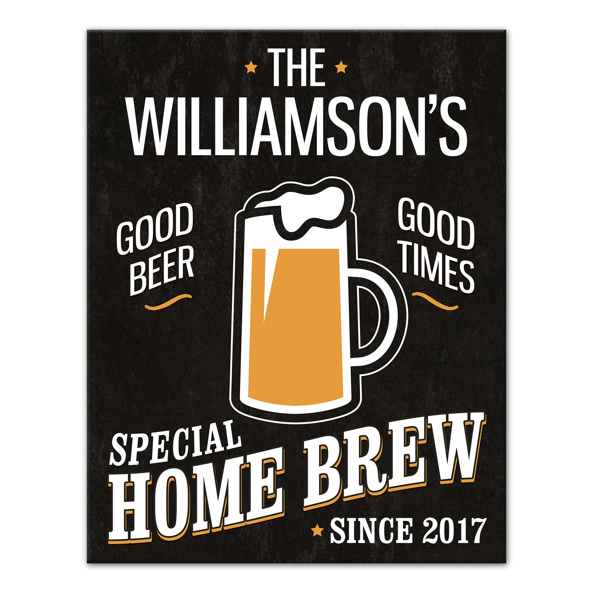Special Home Brew 11x14 Personalized Canvas Wall Art