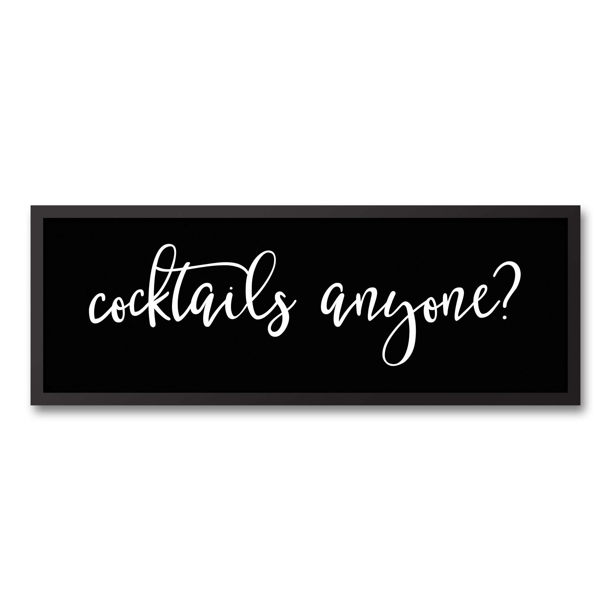 Cocktails Anyone? 12x36 Black Framed Canvas