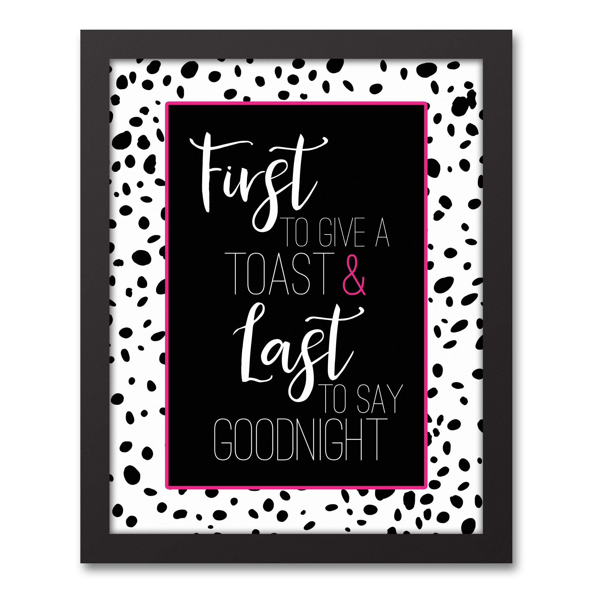 First To Give A Toast 11x14 Black Framed Canvas