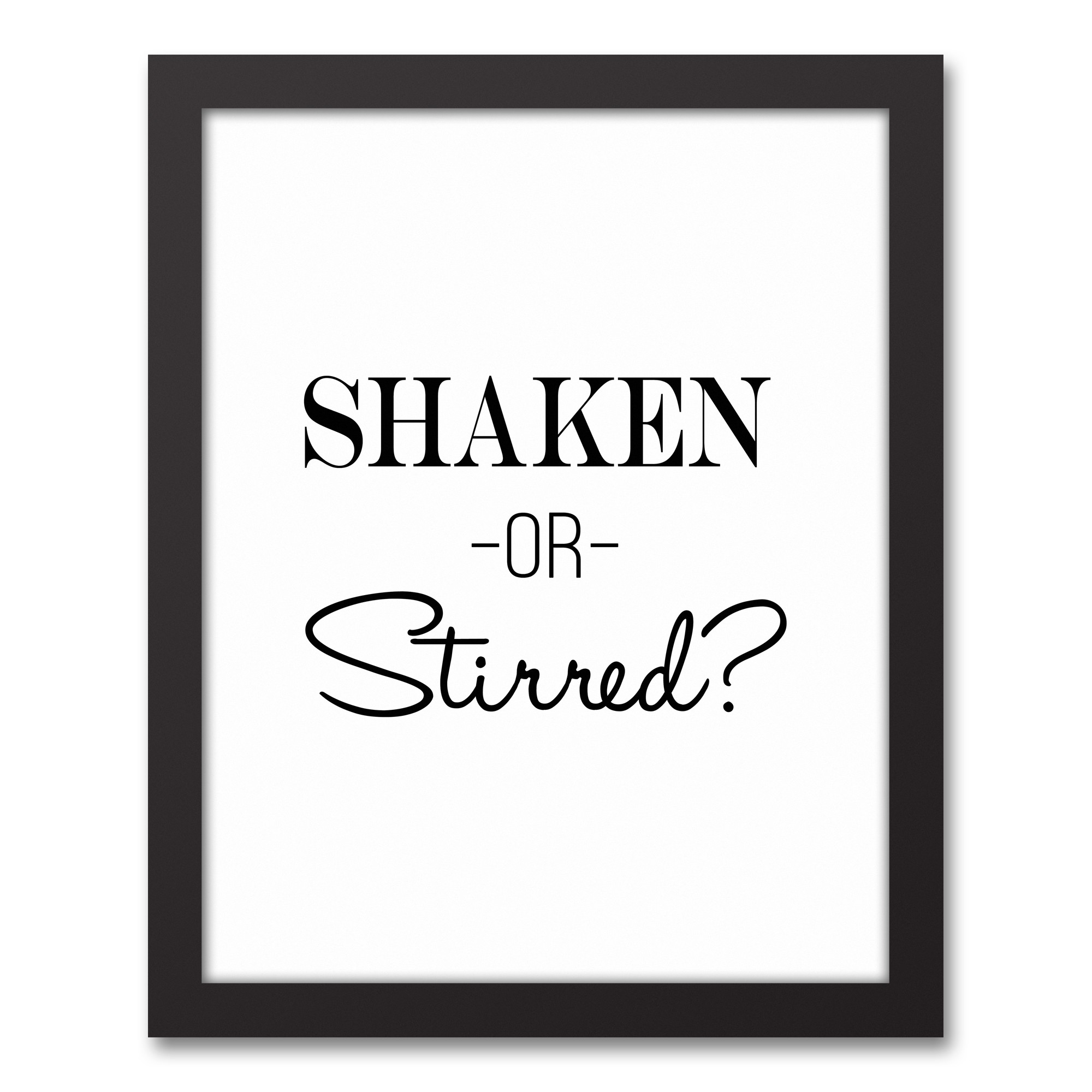 Shaken or Stirred? 11x14 Black Framed Canvas