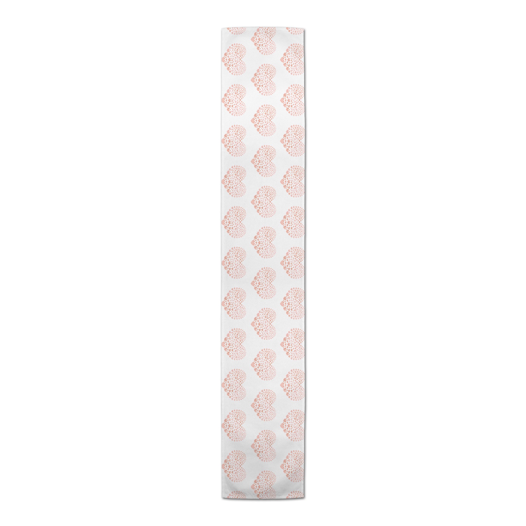 Tiny Pink Hearts 16x90 Cotton Twill Runner