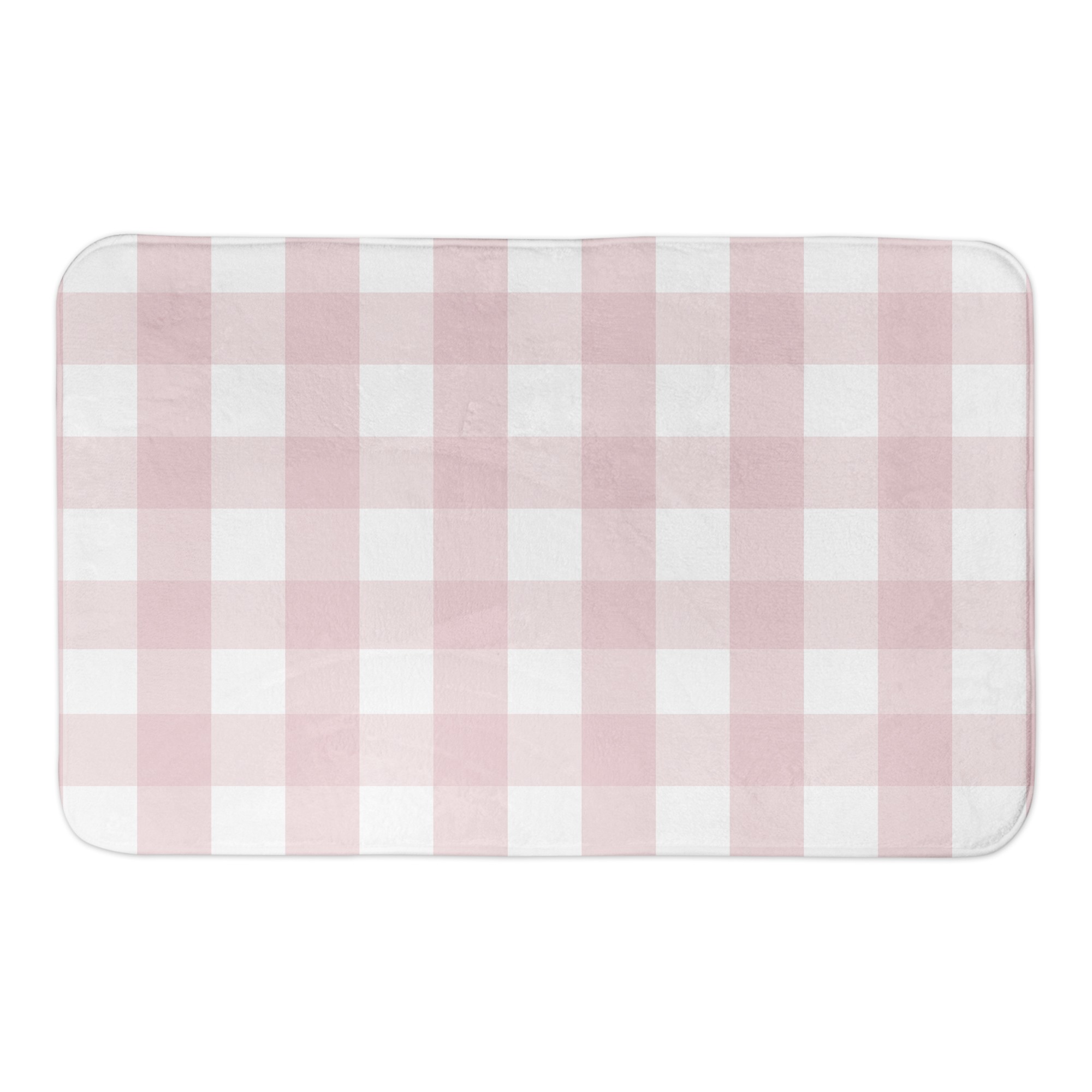 Pink Buffalo Check 34x21 Bath Mat