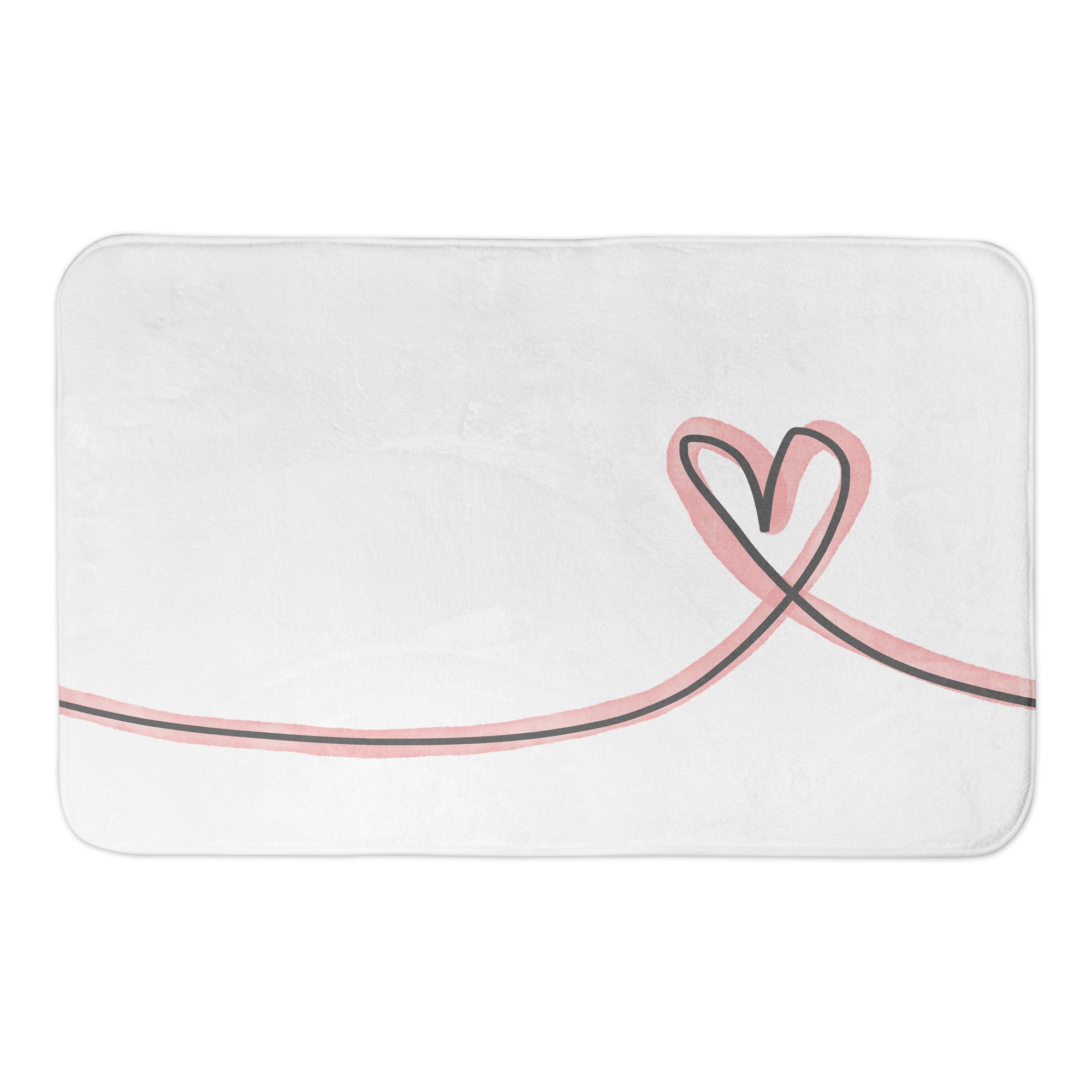 Pink Heart 34x21 Bath Mat