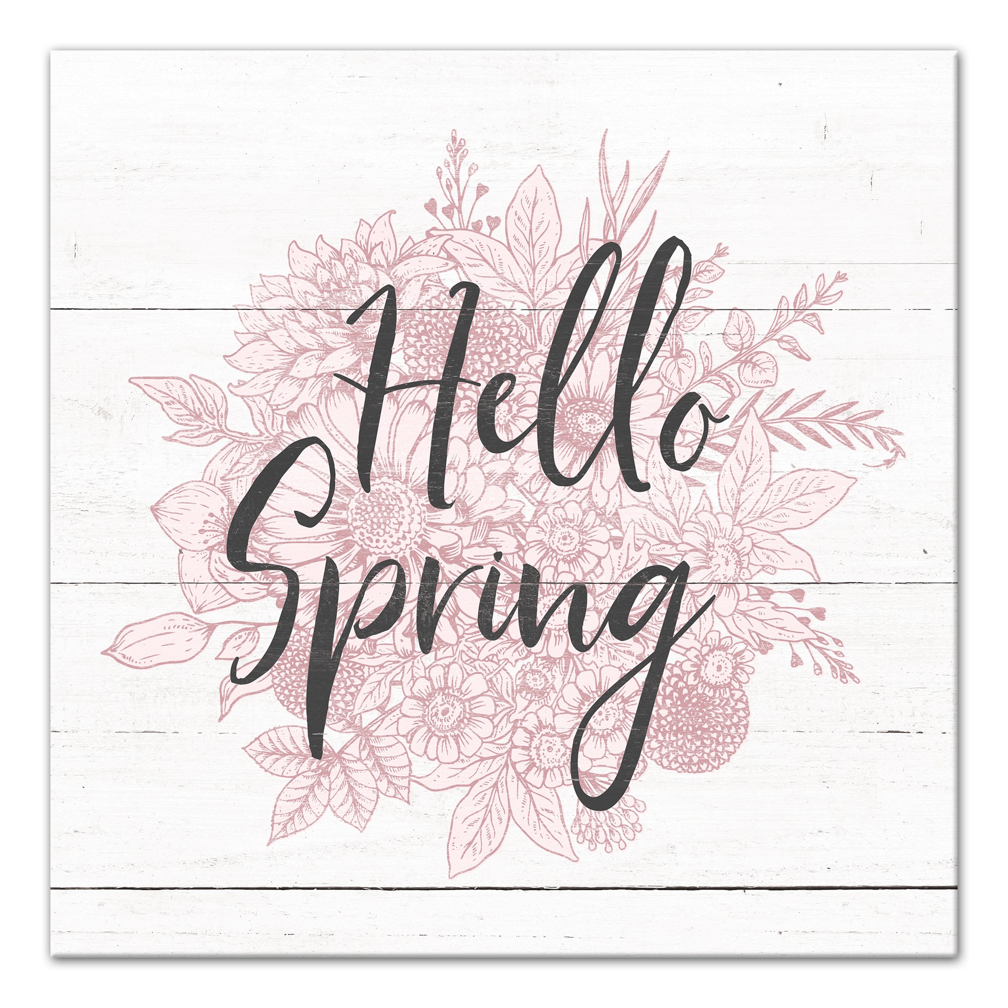 Hello Spring 16x16 Canvas Wall Art