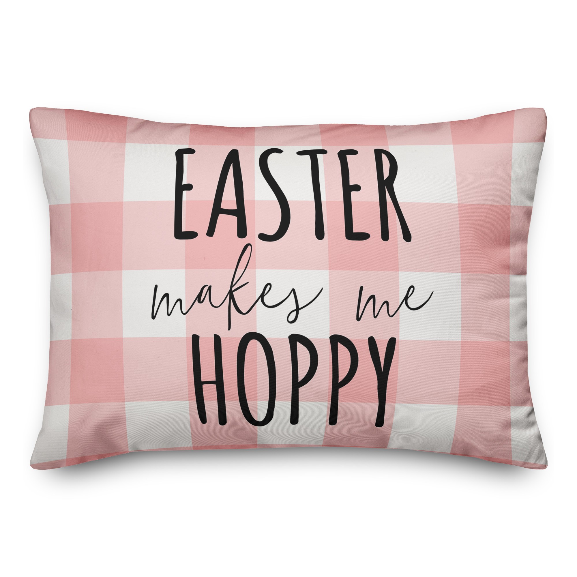 Easter Makes Me Hoppy 14x20 Spun Poly Pillow