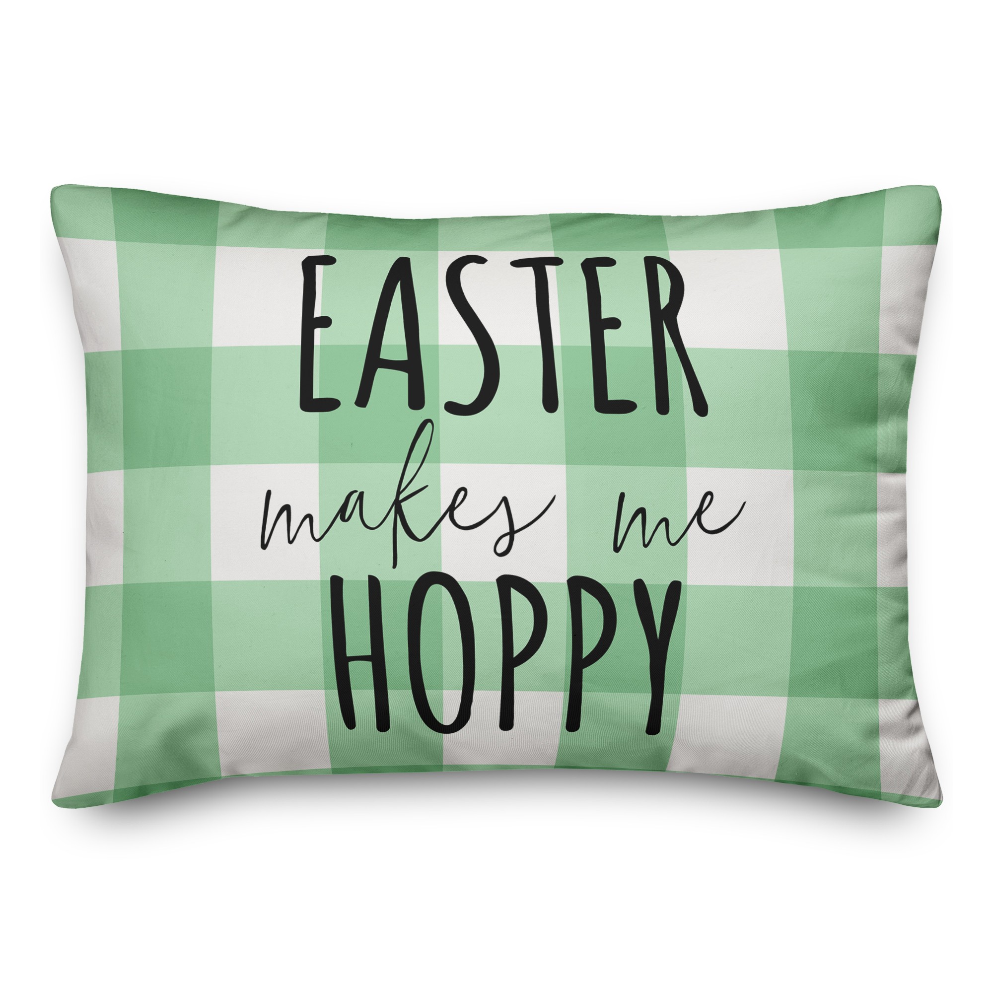 Easter Makes Me Hoppy 14x20 Spun Poly Pillow