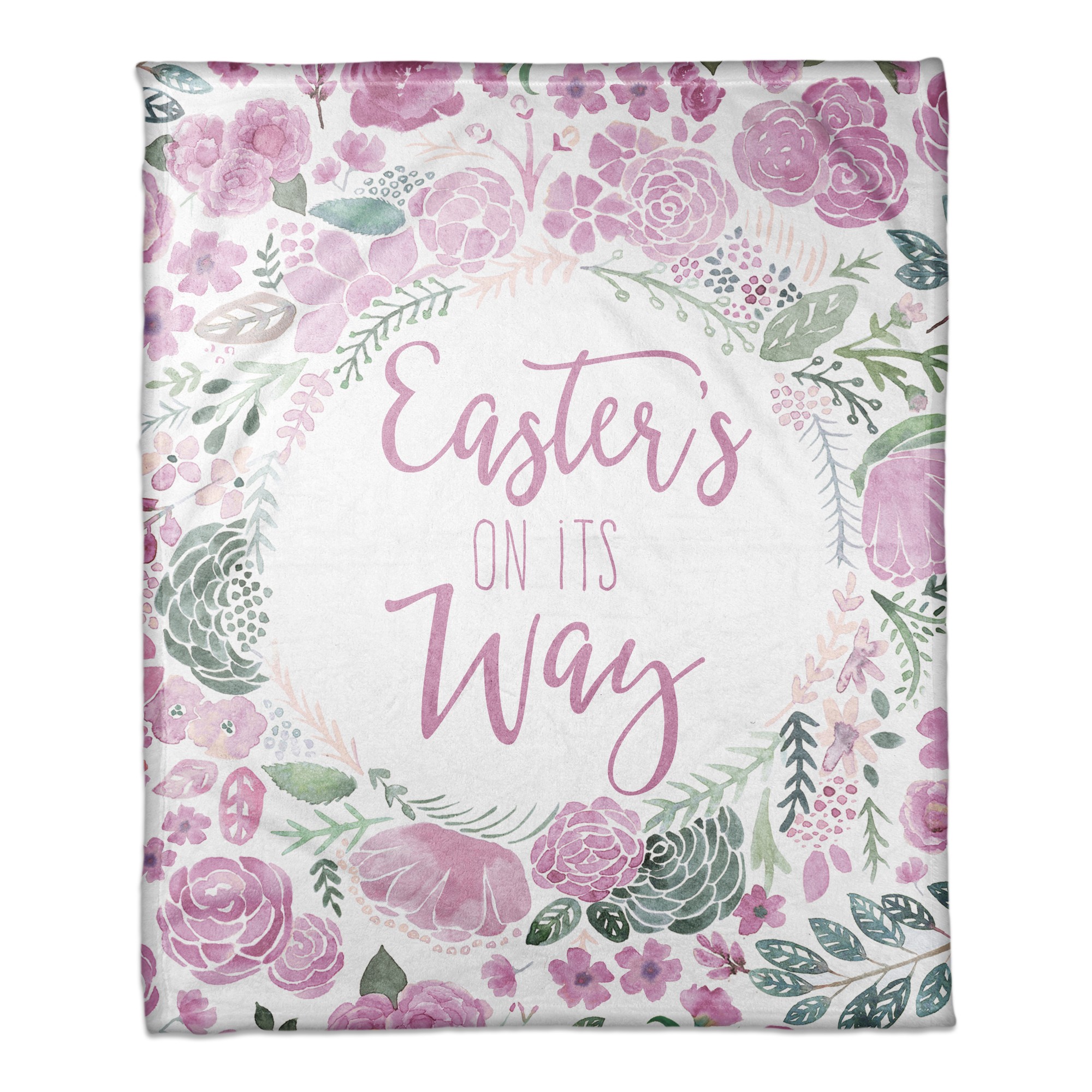 Easter's on its Way 50x60 Coral Fleece Blanket