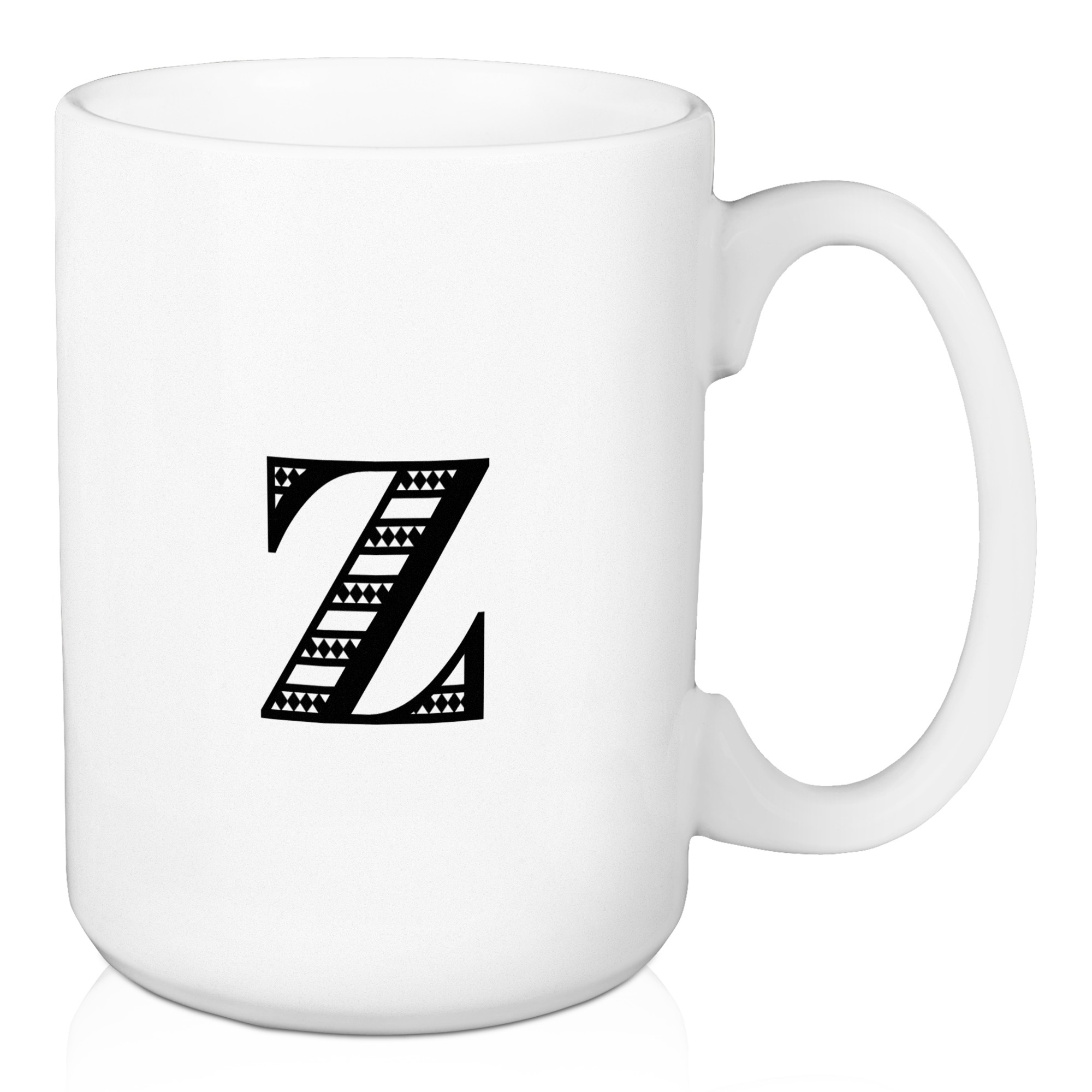 Simple Black Monogram Drinkware