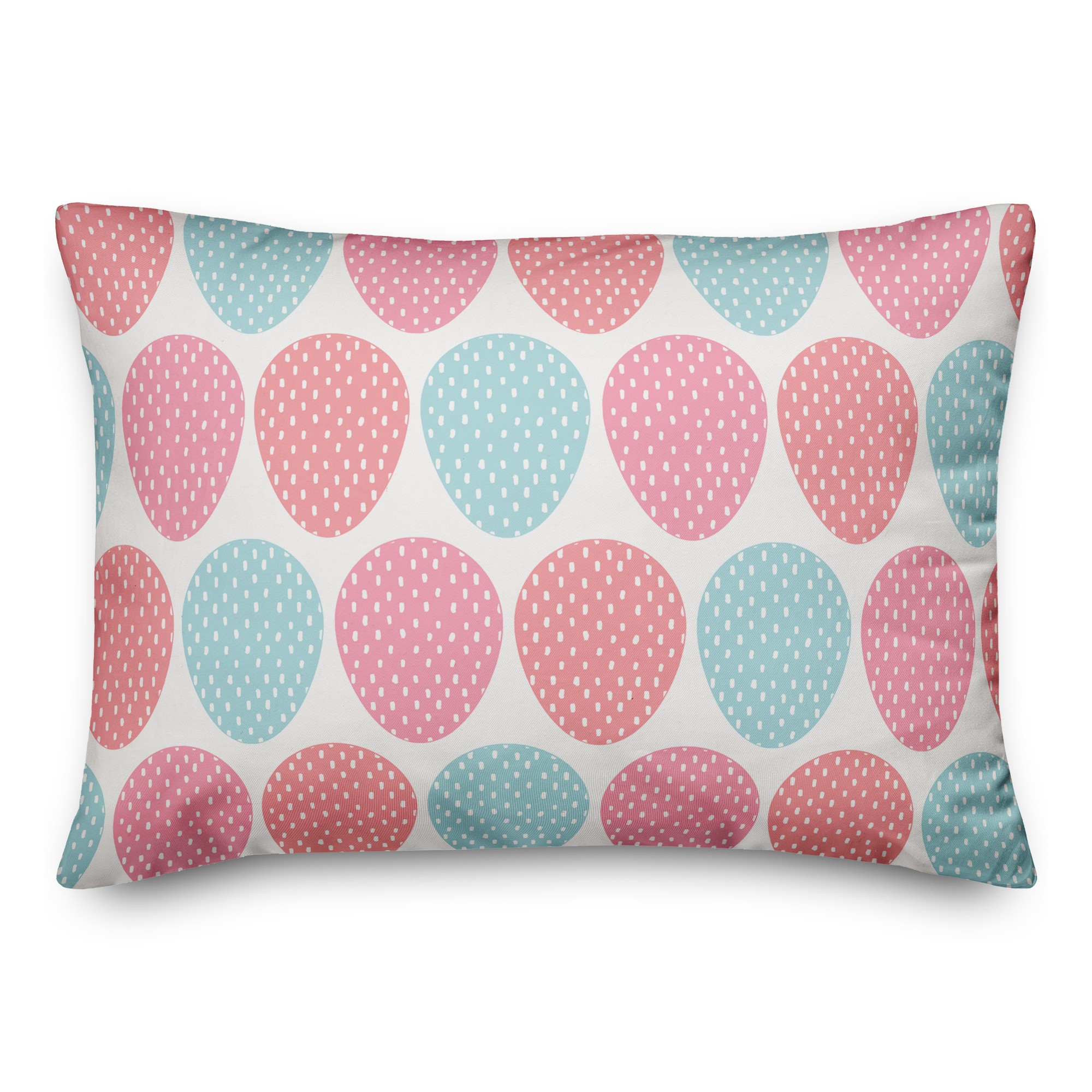 Colorful Easter Eggs 14x20 Spun Poly Pillow