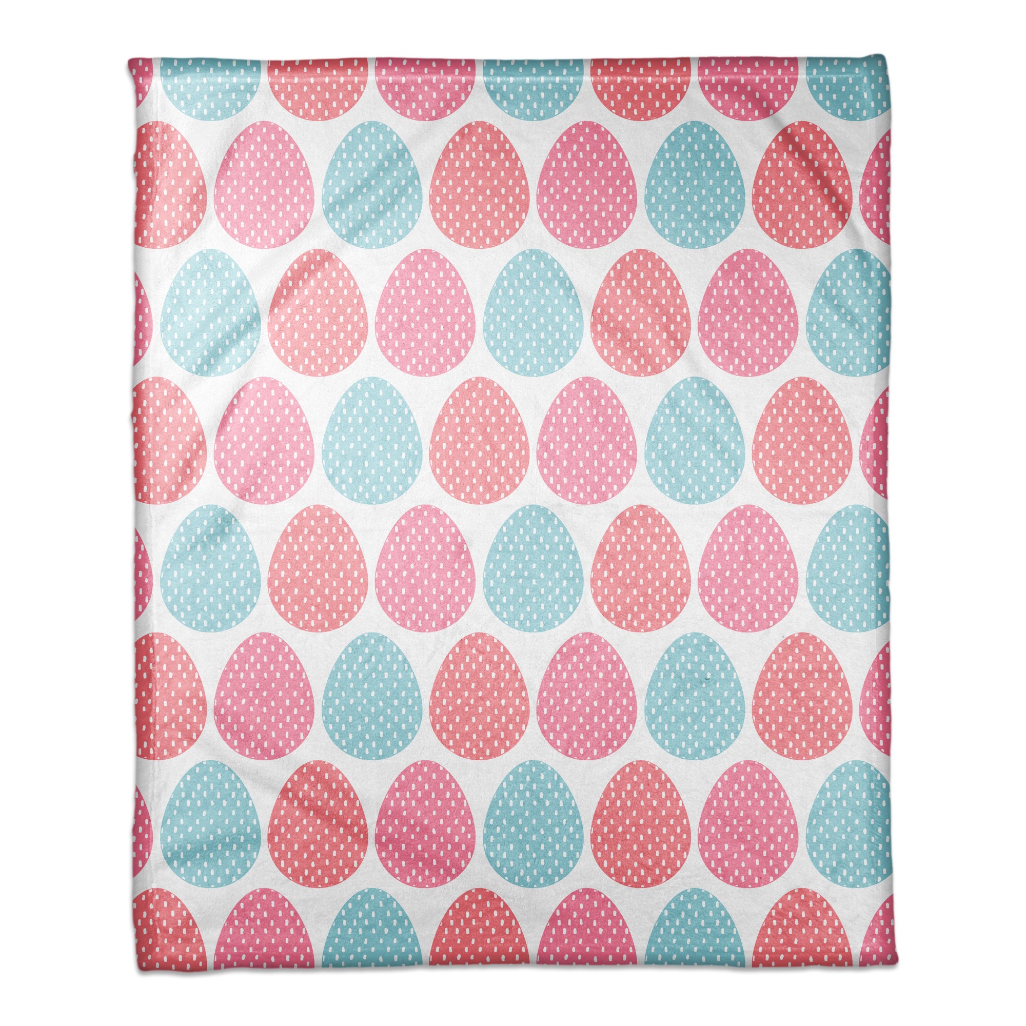 Colorful Easter Eggs 50x60 Coral Fleece Blanket
