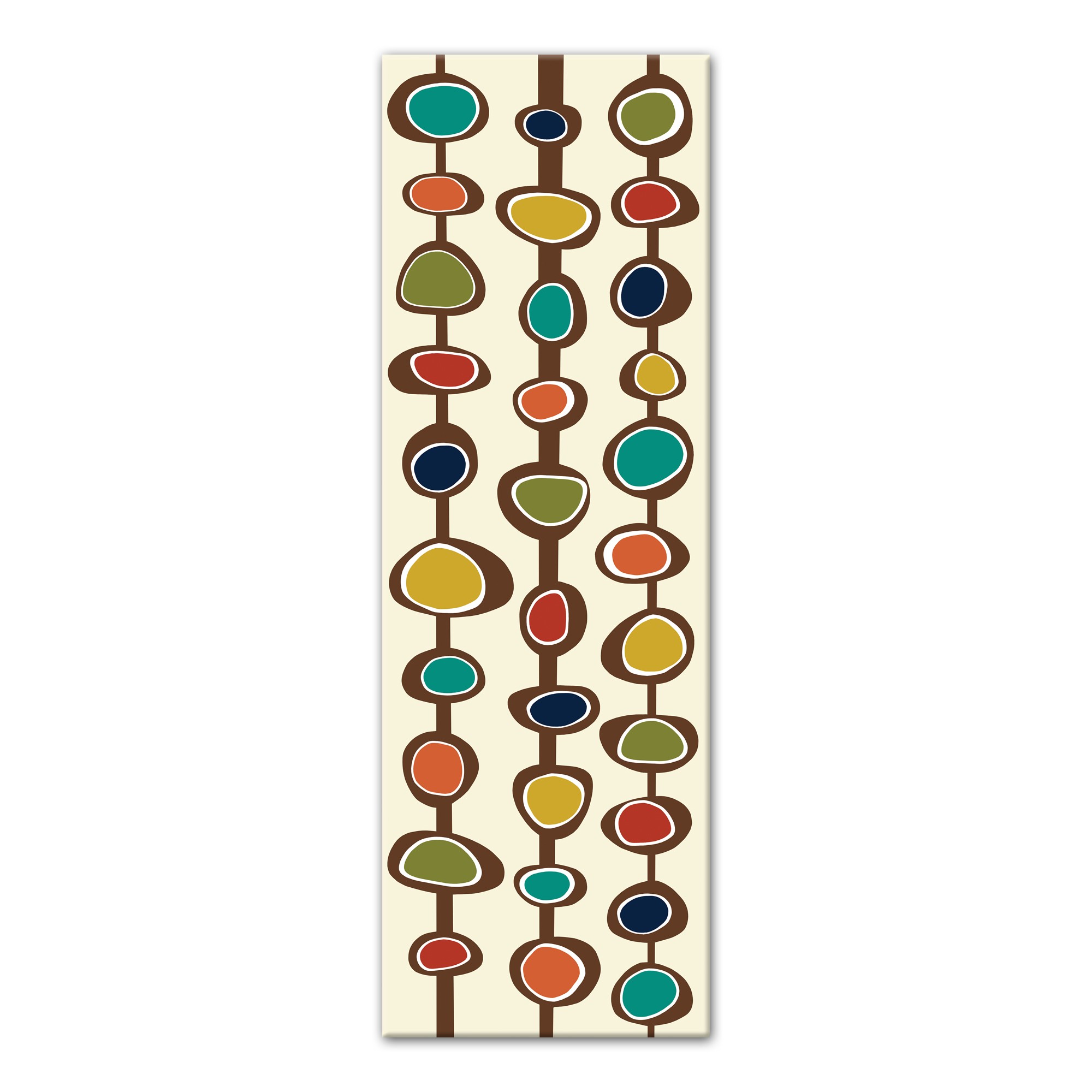Midcentury Modern Pods 12x36 Canvas Wall Art